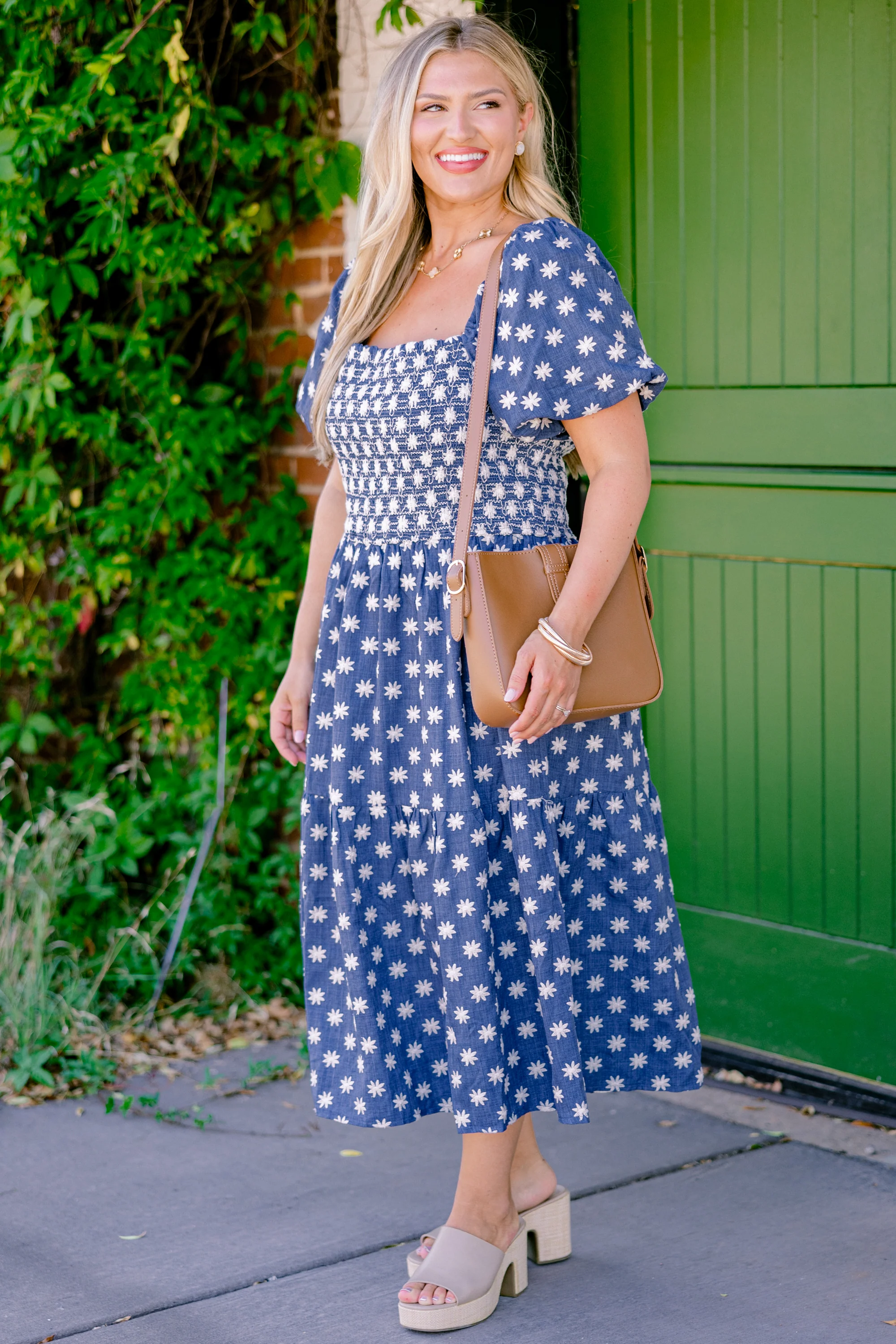 Feeling Grateful Midi Dress, Denim - Giverhouse