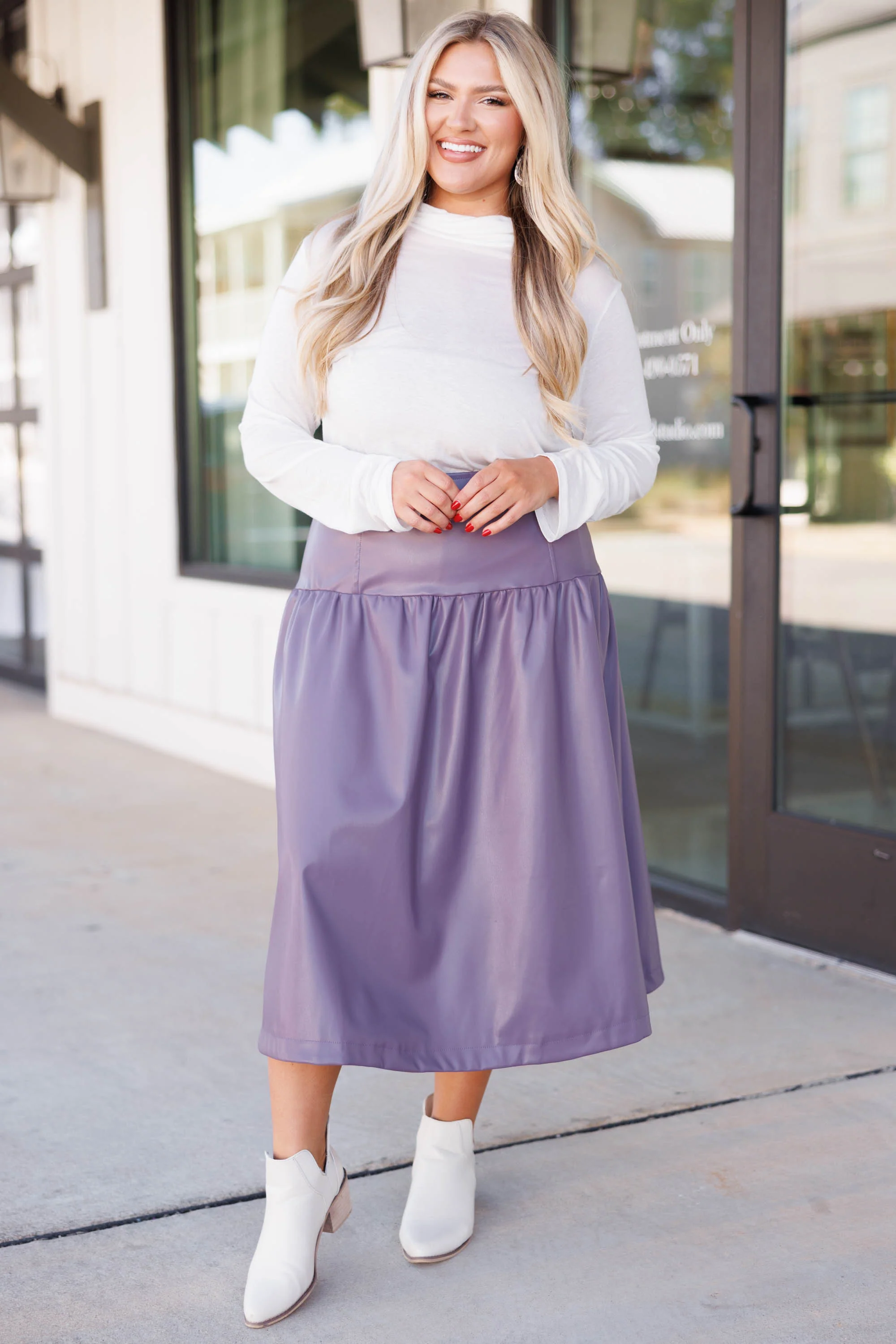 Come On Over Skirt, Purple - Giverhouse