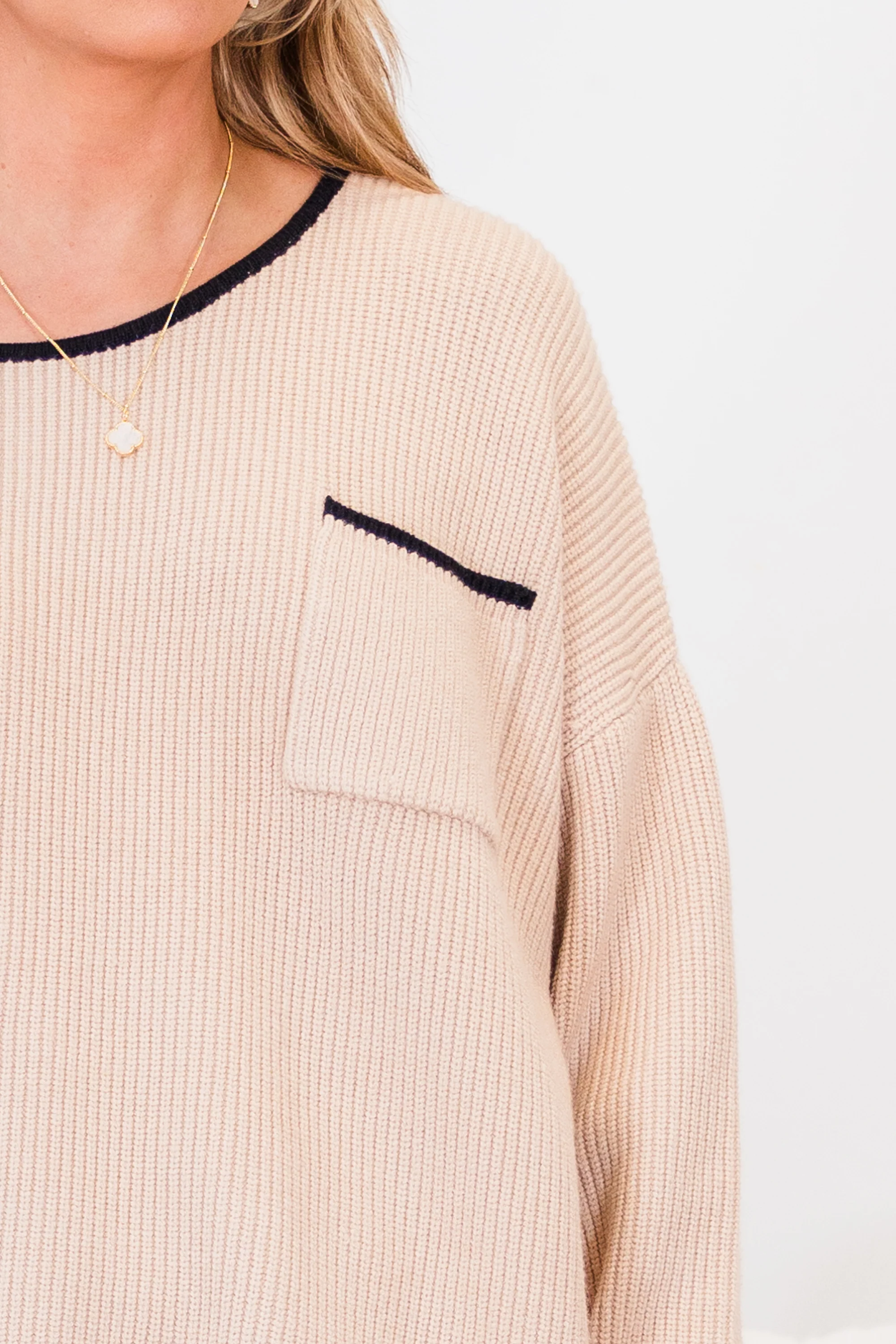 Can't Keep Going Sweater, Taupe - Giverhouse