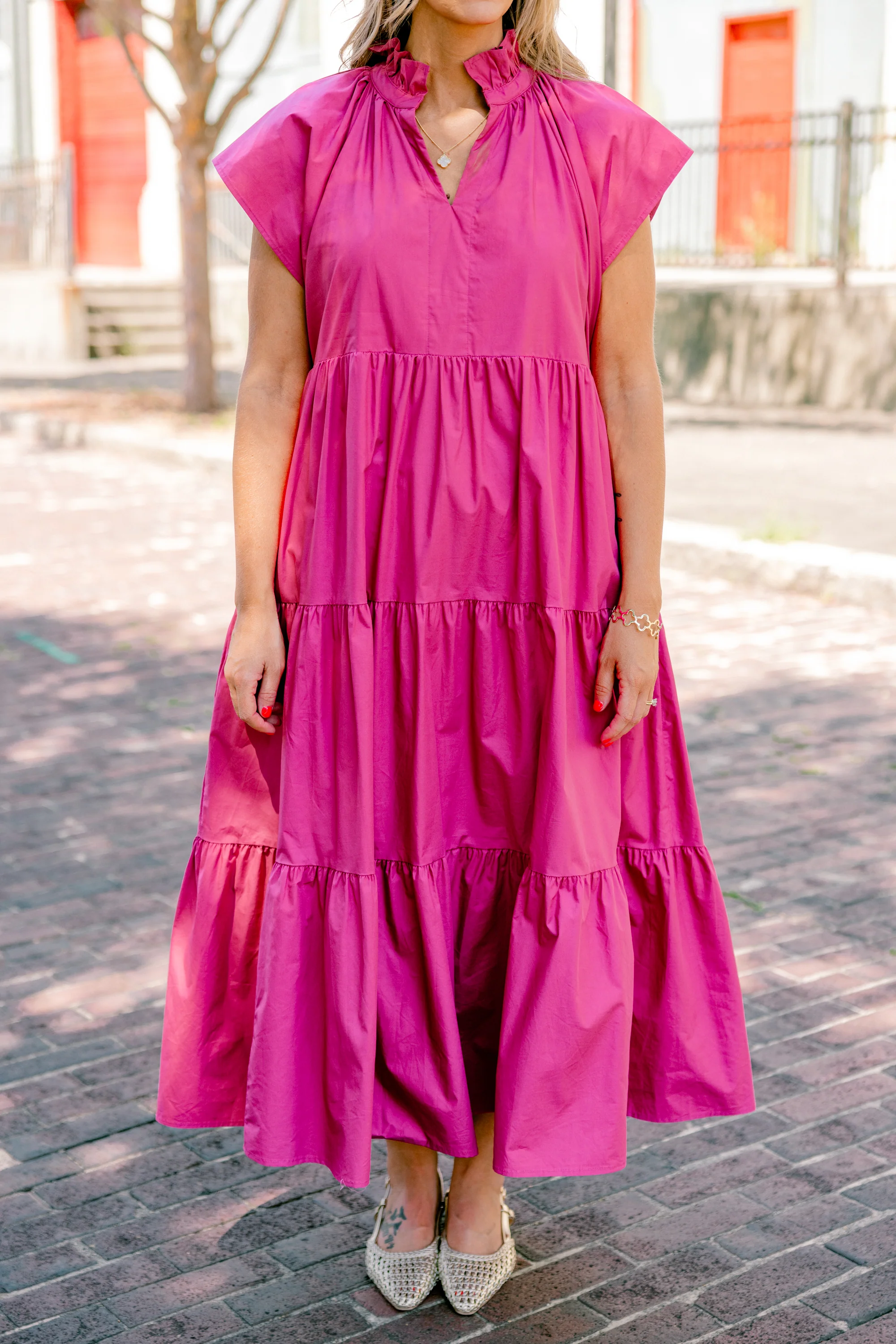 Beautiful Melody Dress, Fuchsia - Giverhouse