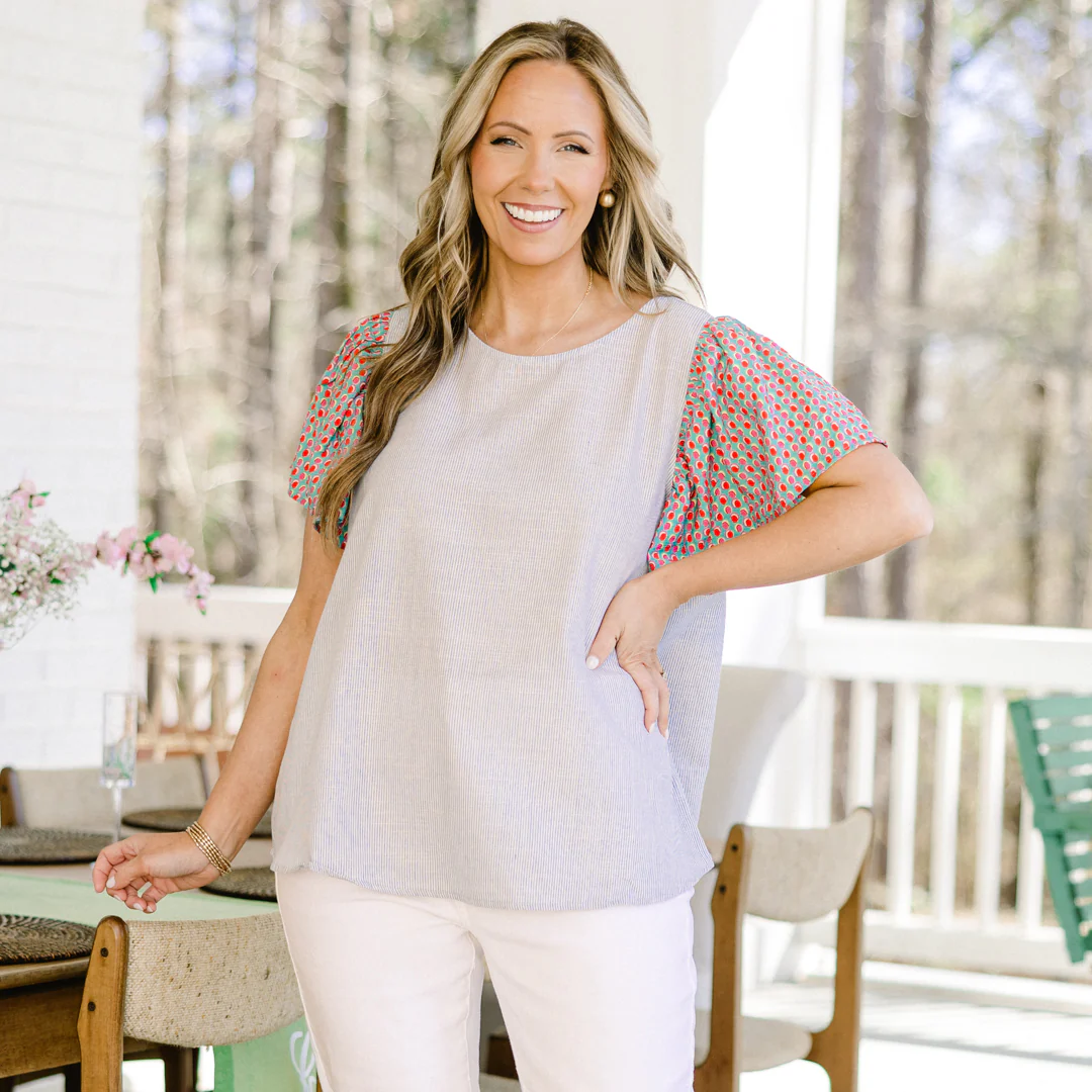 Wanderlust Bliss Top, Blue - Giverhouse