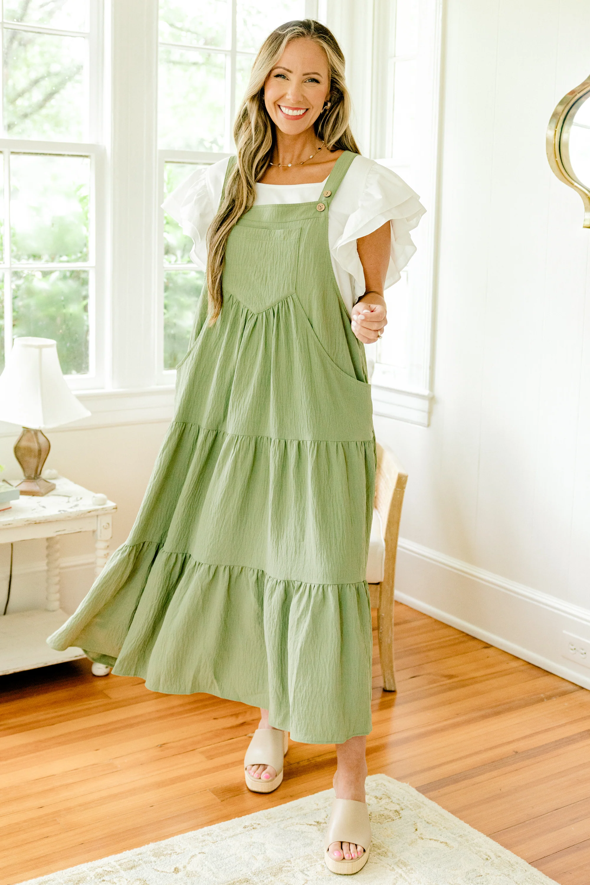 Got To Dance Dress, Sage Green - Giverhouse