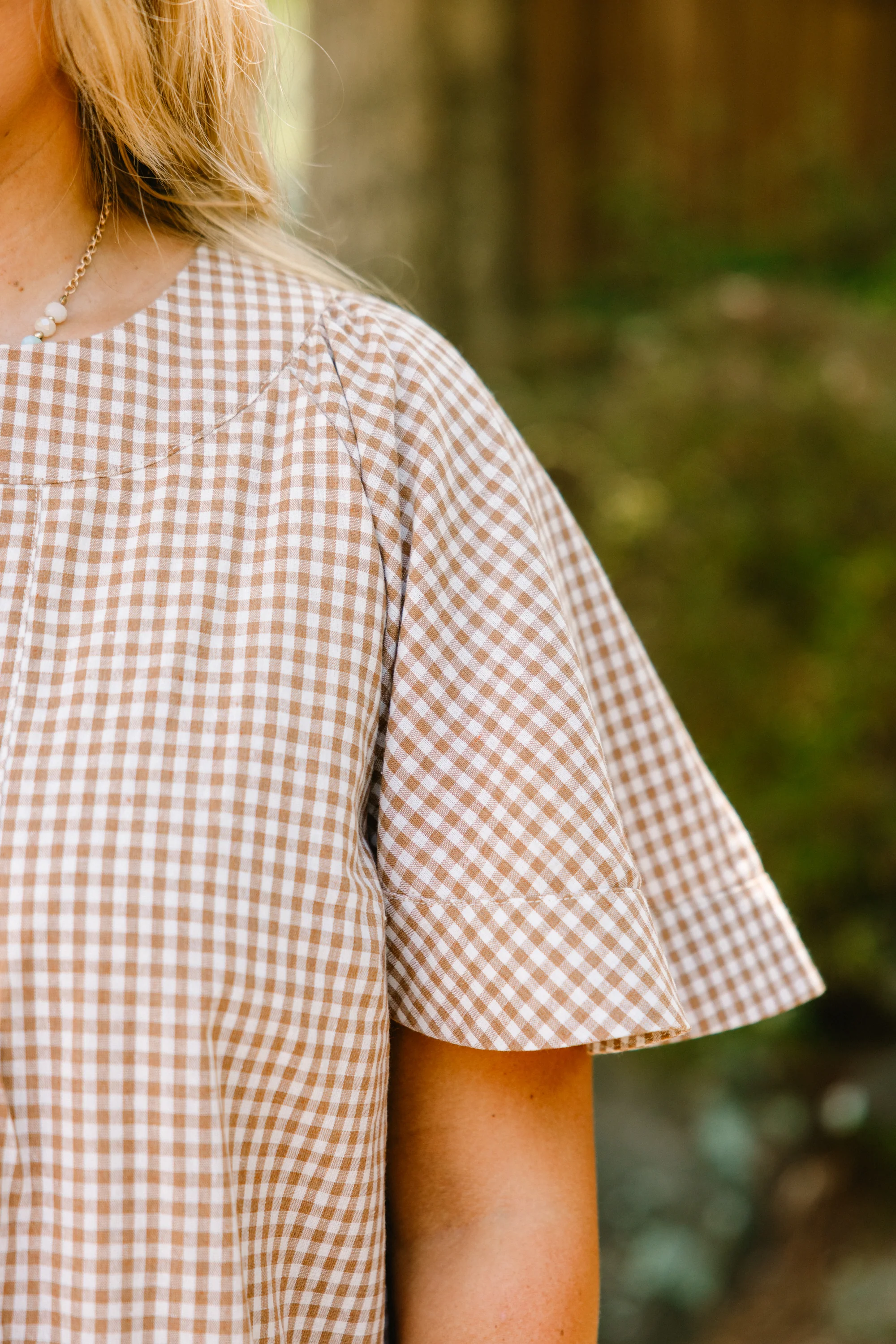 Going The Right Way Dress, Brown Gingham - Giverhouse