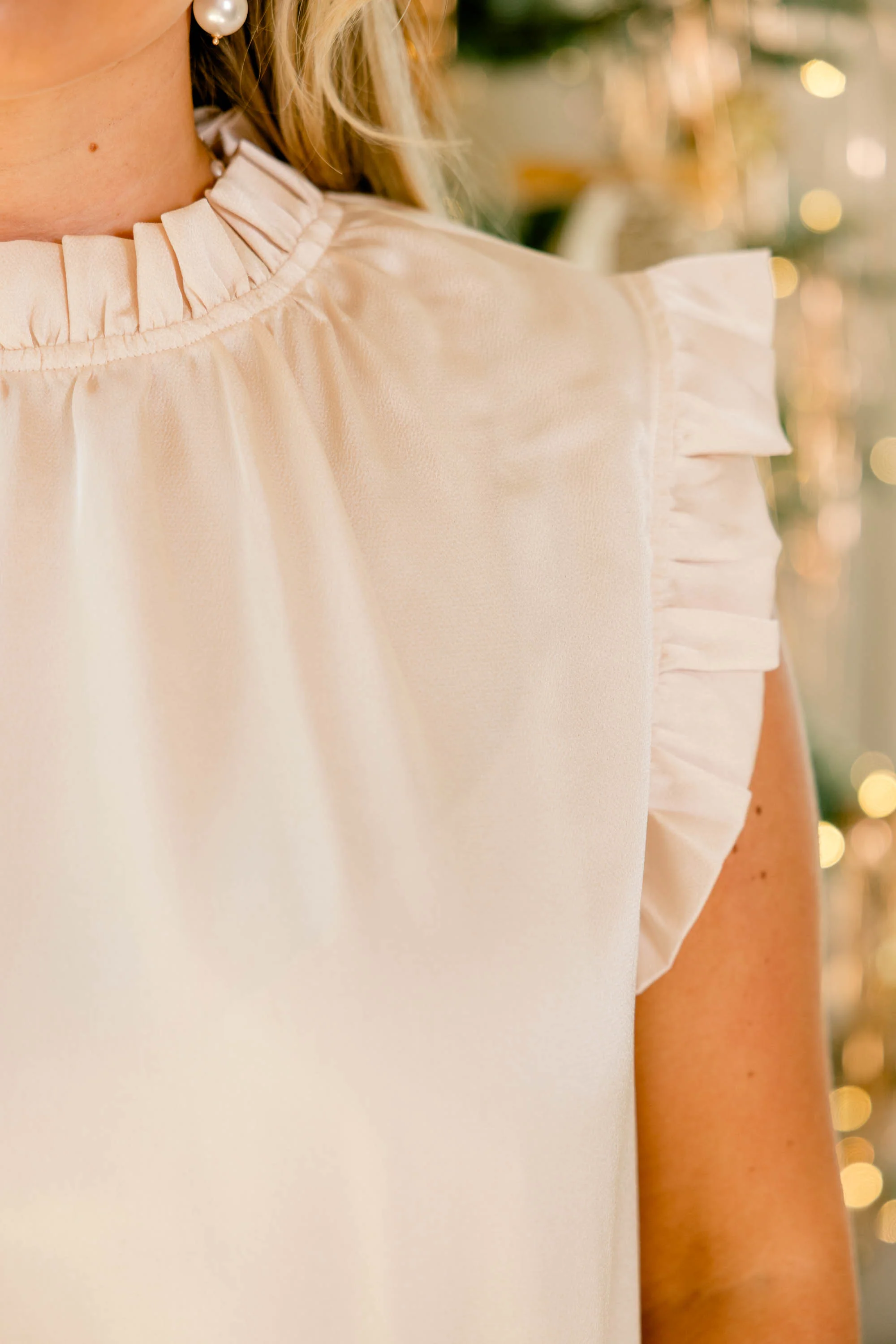 Good Luck Babe Top, Cream - Giverhouse