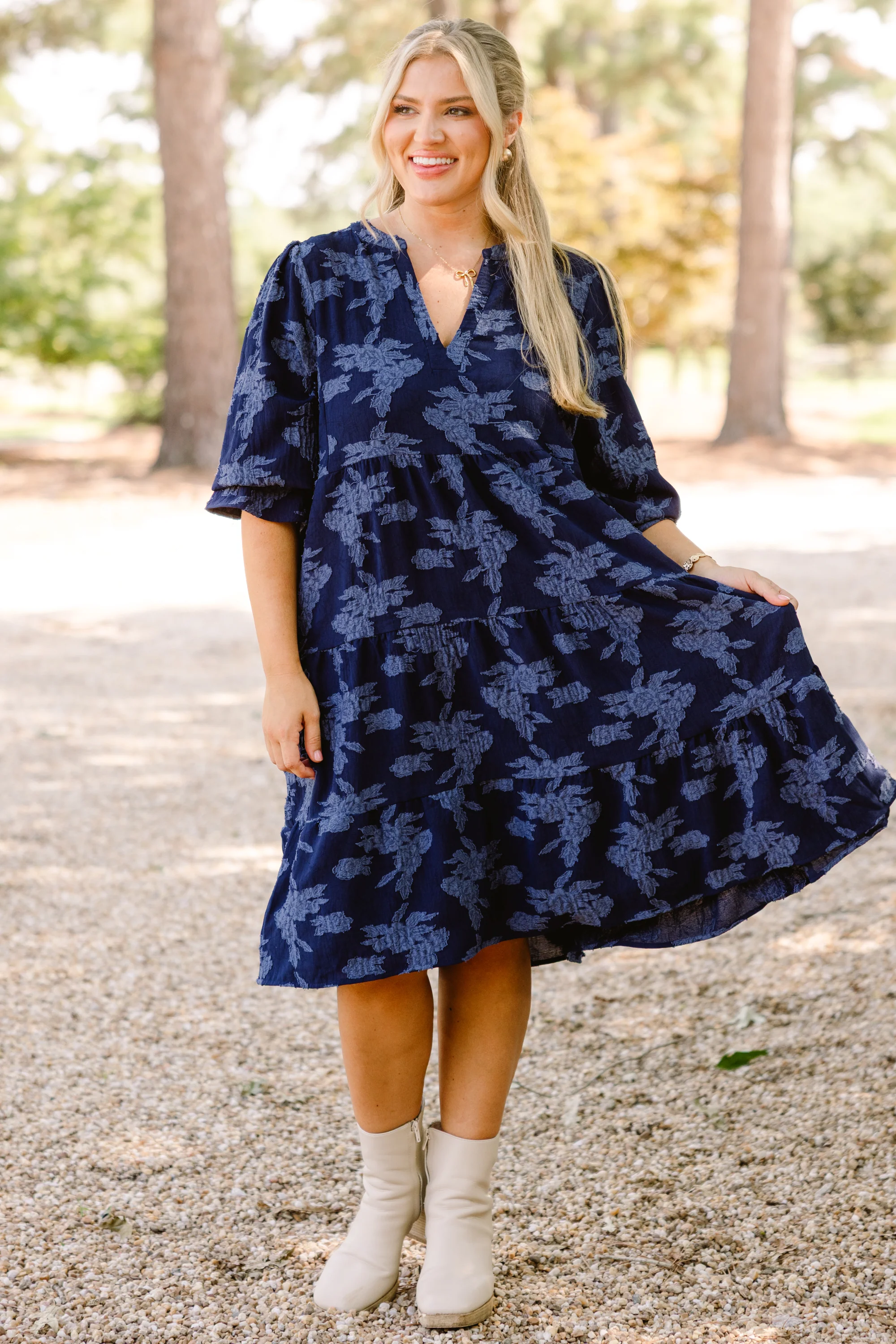 What You Know Dress, Navy Twilight - Giverhouse