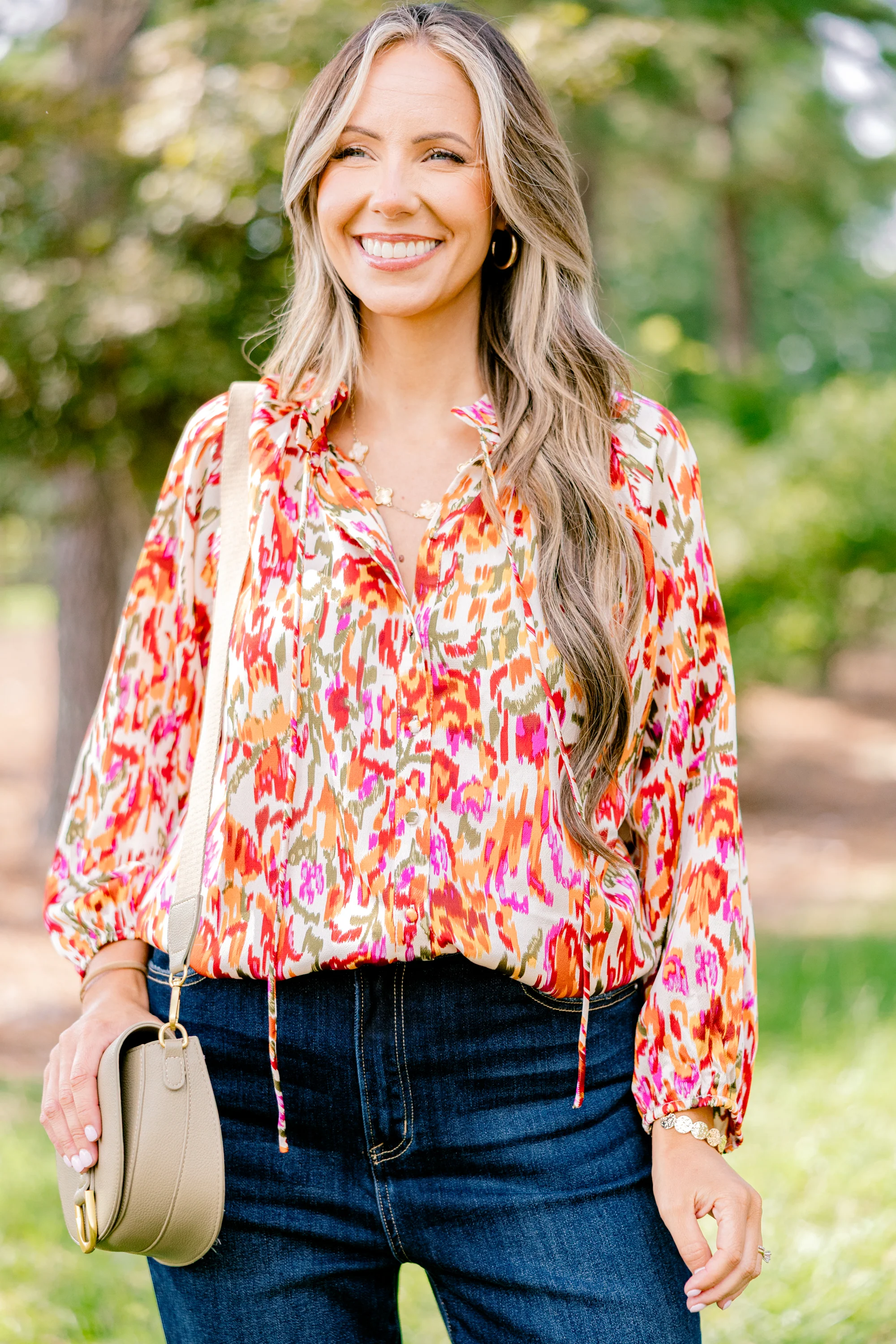 All In Due Time Top, Rust Multi - Giverhouse