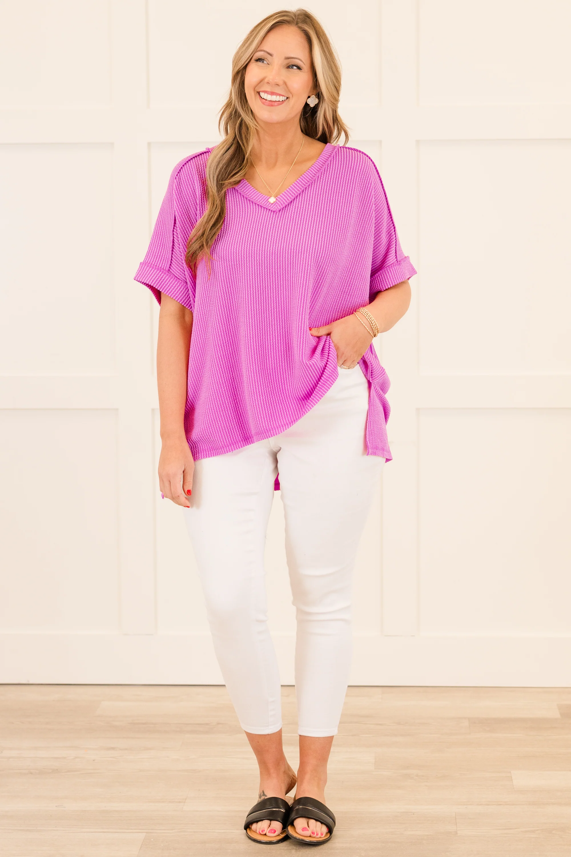 Knit Me Up Top, Spring Mauve - Giverhouse