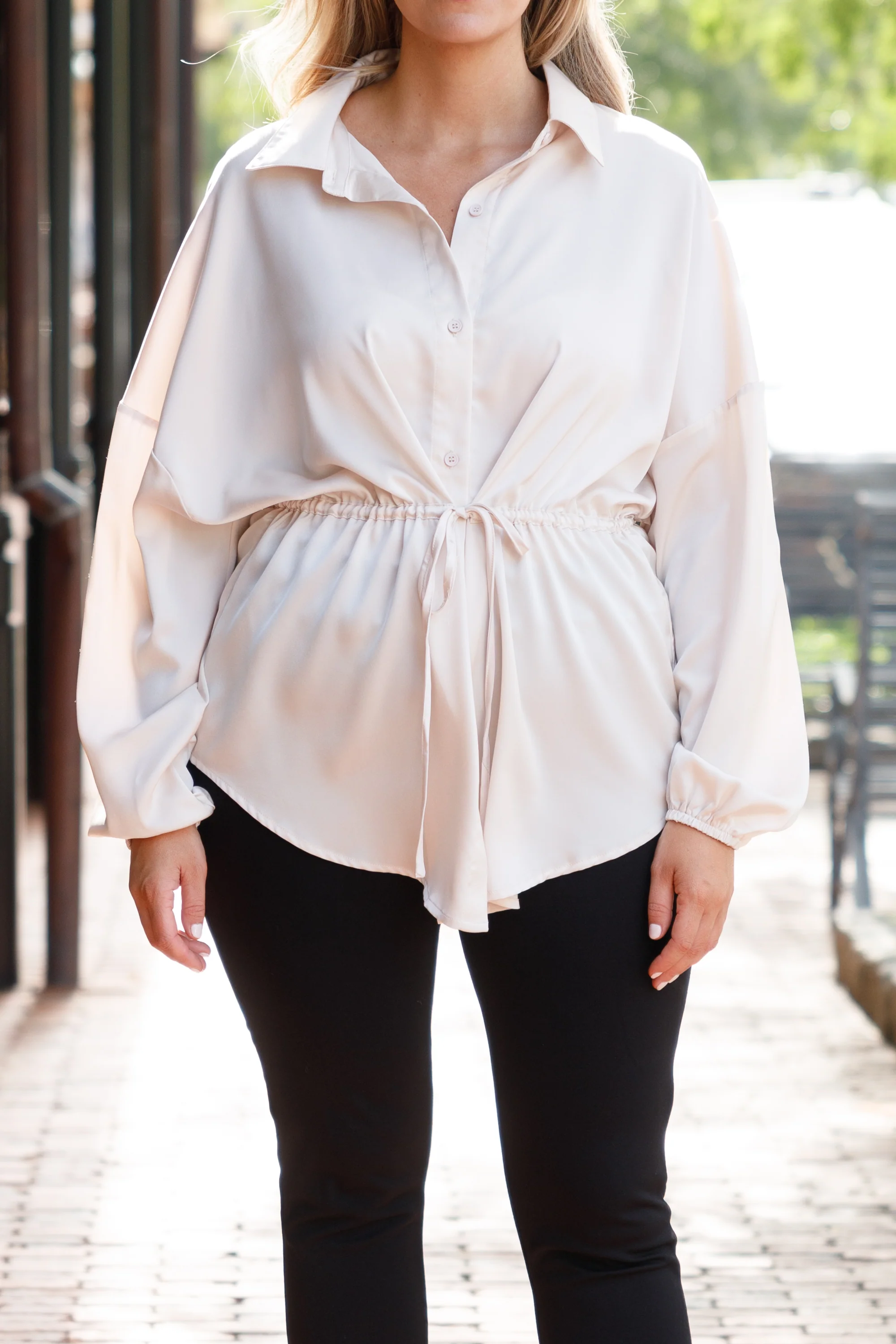 For The Weekend Blouse, Cream - Giverhouse