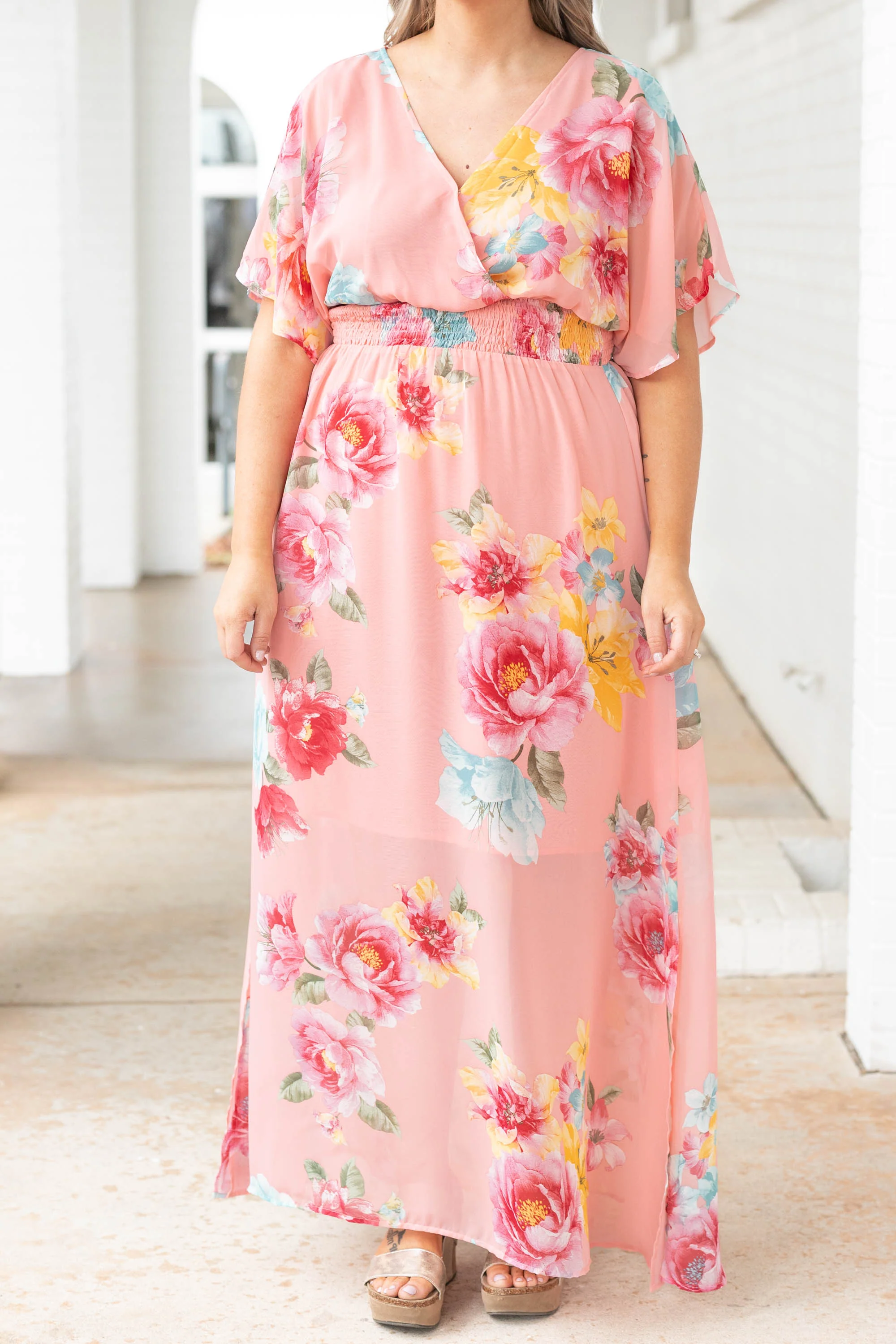Sweet Laughter Dress, Coral Pink - Giverhouse