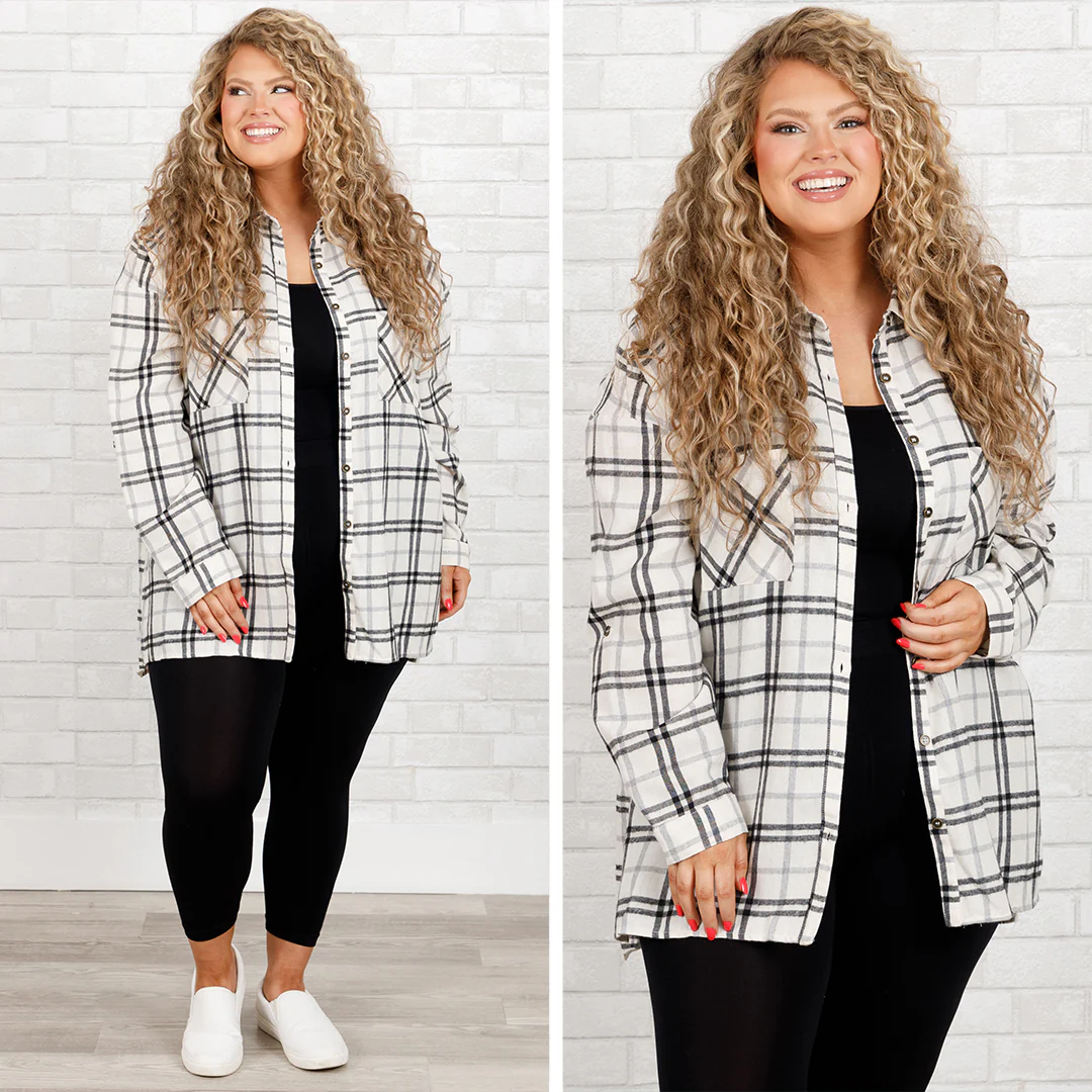 Carefree Nights Shacket, Ivory - Giverhouse