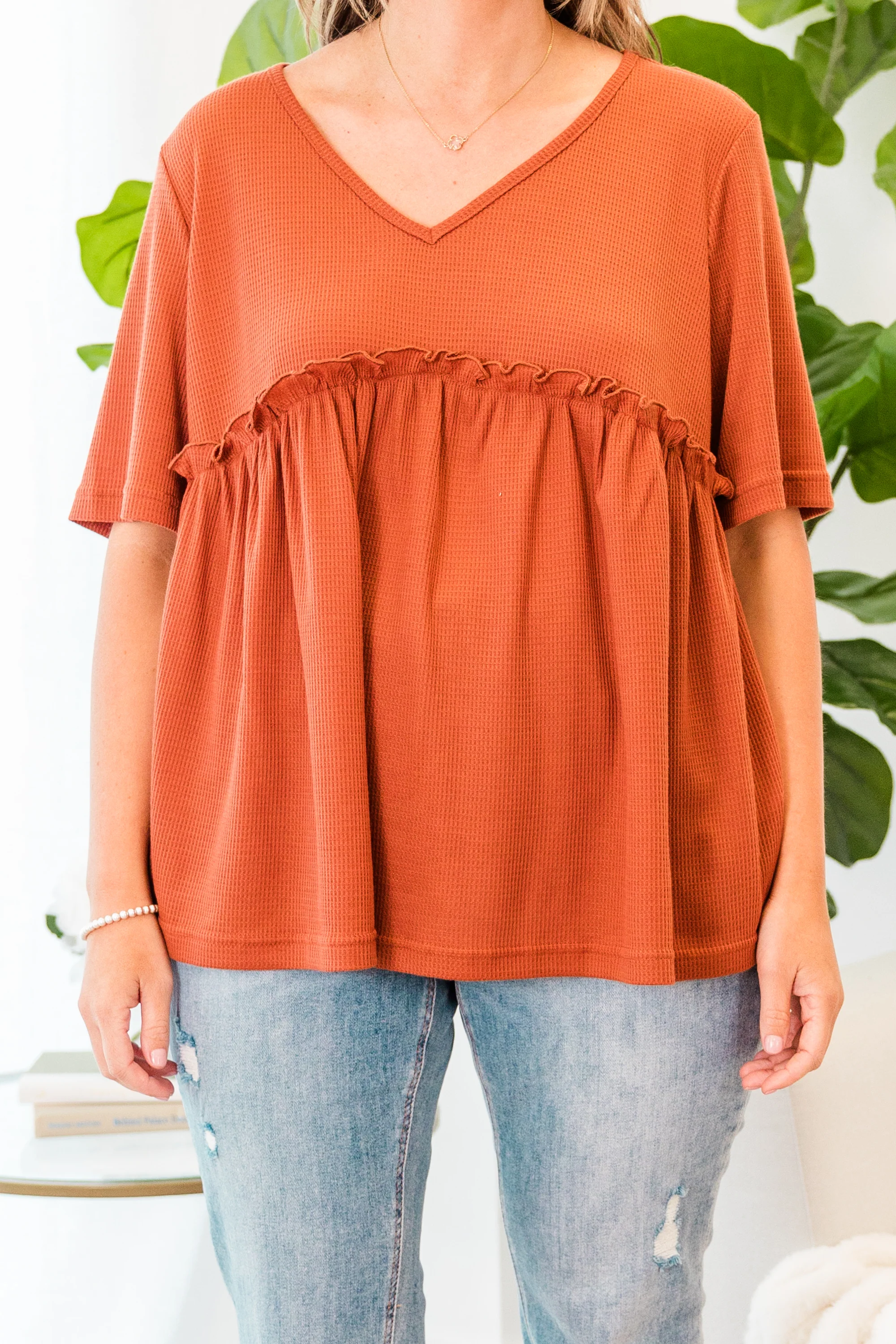 Beachside Blue Top, Copper - Giverhouse