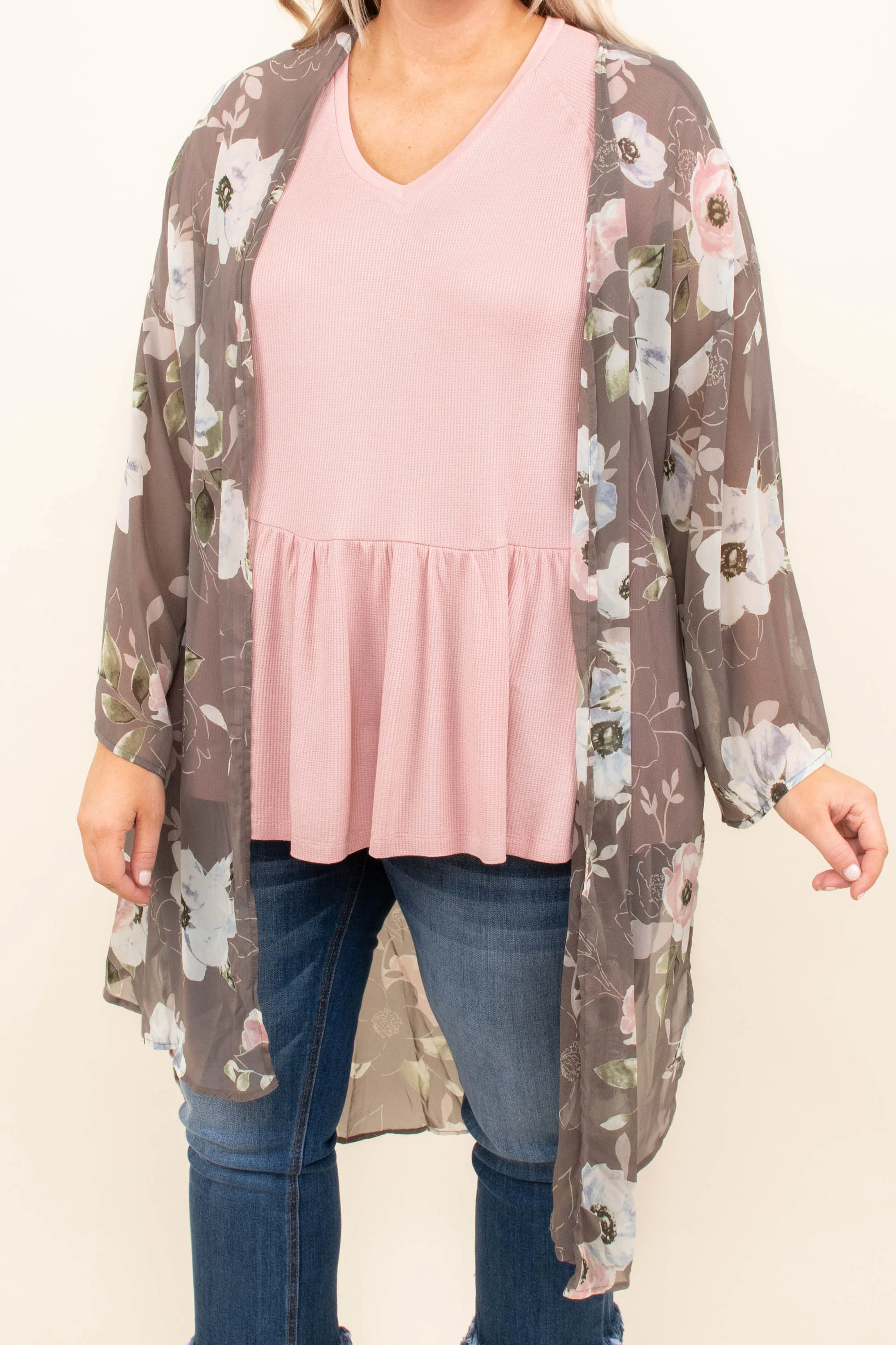 Ocean Avenue Kimono, Grey - Giverhouse