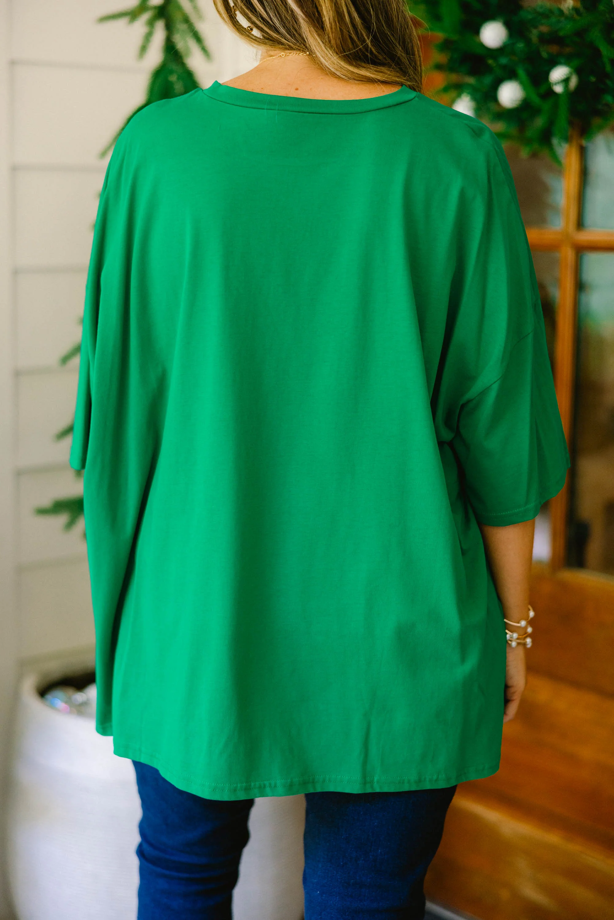 Merry Christmas Everyone Boyfriend Tee, Evergreen - Giverhouse