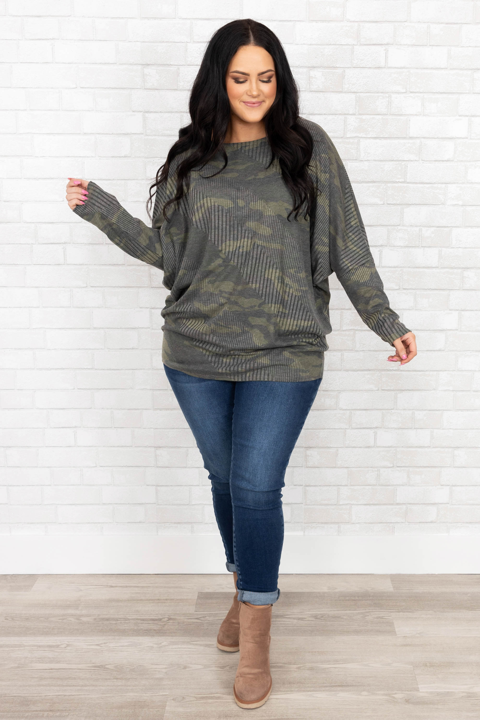 Cute Hideaway Top, Camo - Giverhouse
