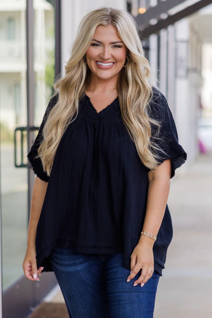 Delight In Dancing Top, Black - Giverhouse