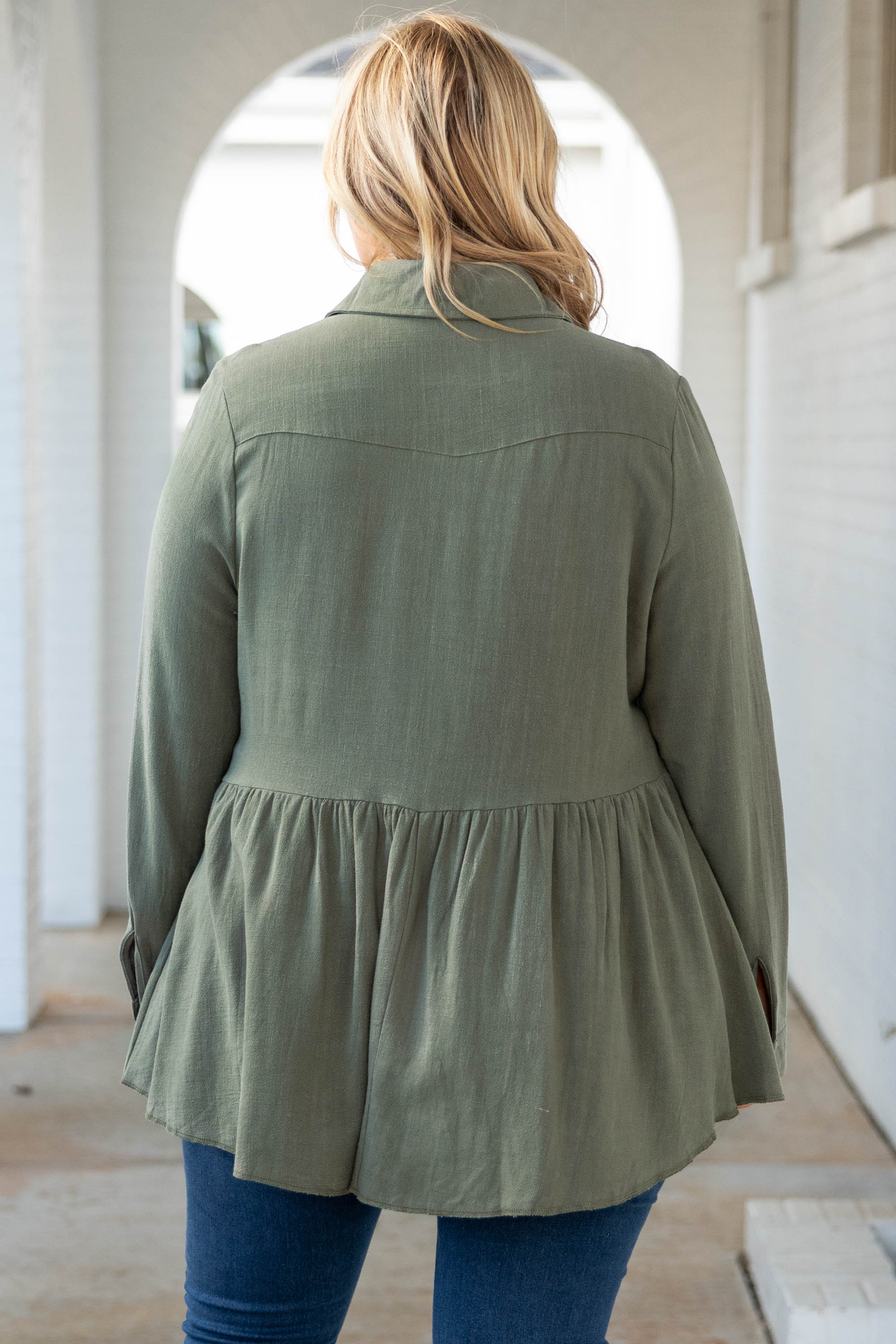 Call On Me Top, Army Green - Giverhouse