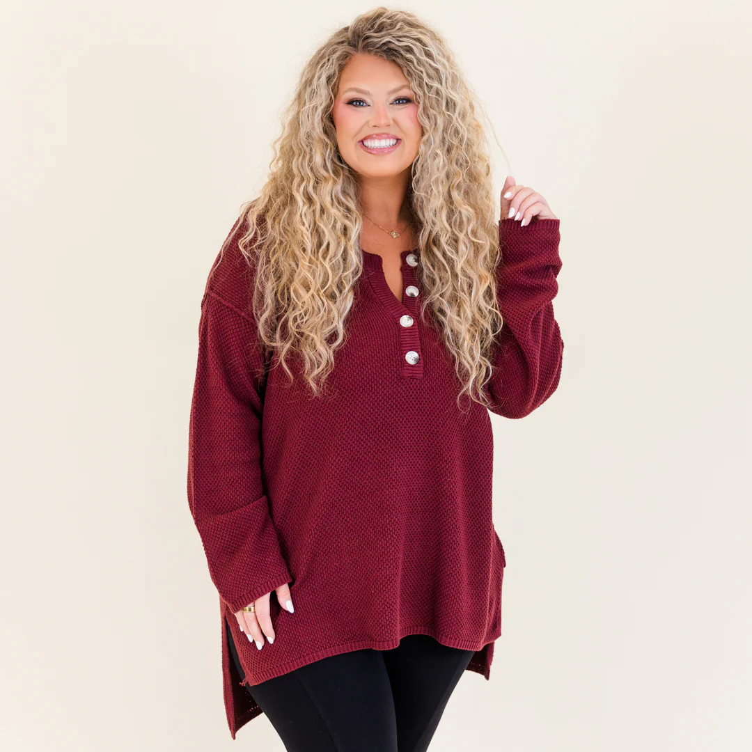 Apple Picking Sweater, Wine - Giverhouse