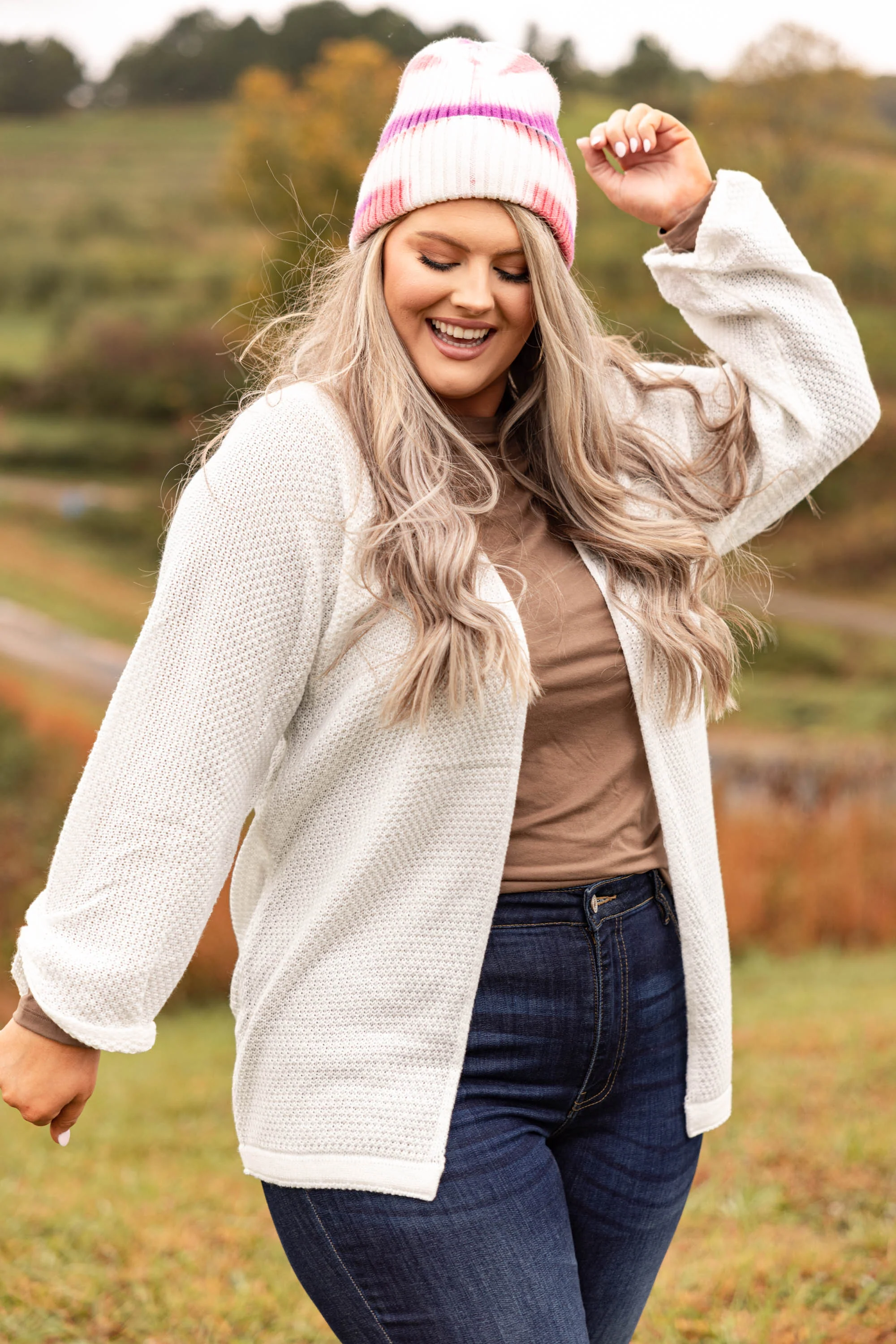 Painted In Color Beanie, Pink/Blue - Giverhouse