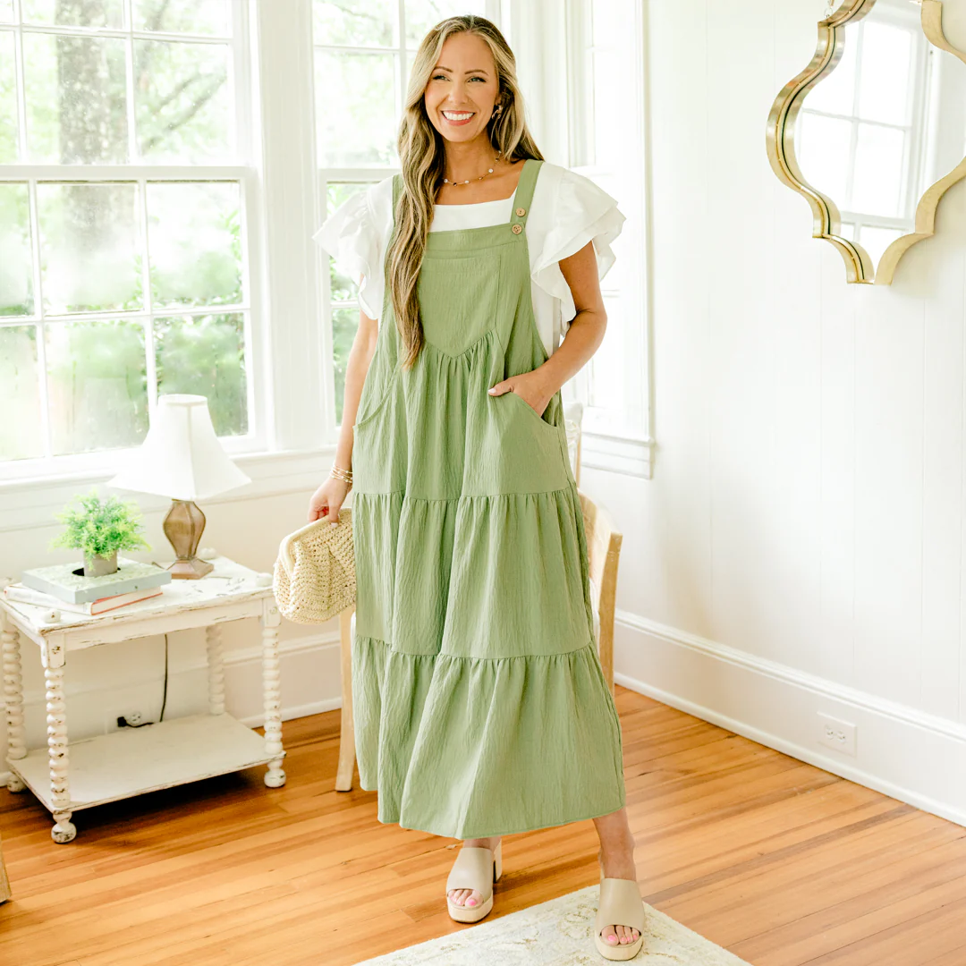 Got To Dance Dress, Sage Green - Giverhouse