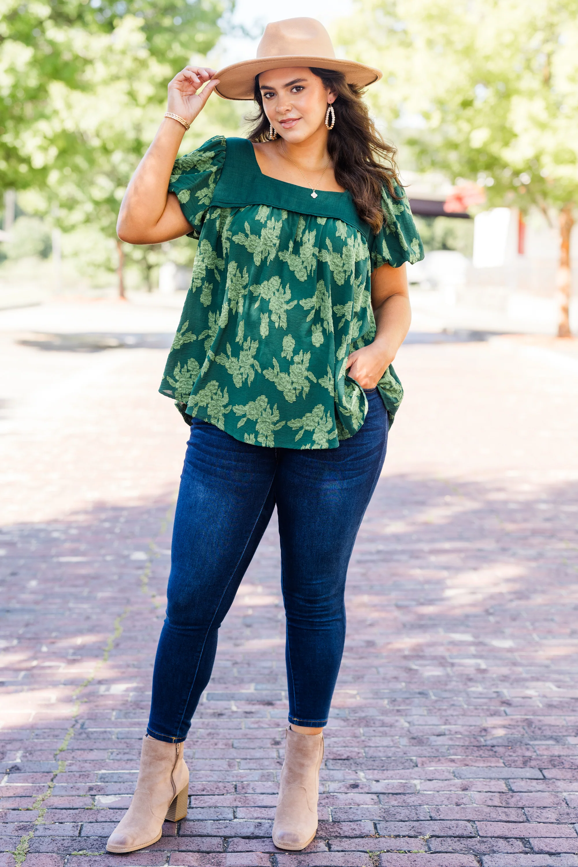 Evergreen Trees Top, Deep Green - Giverhouse