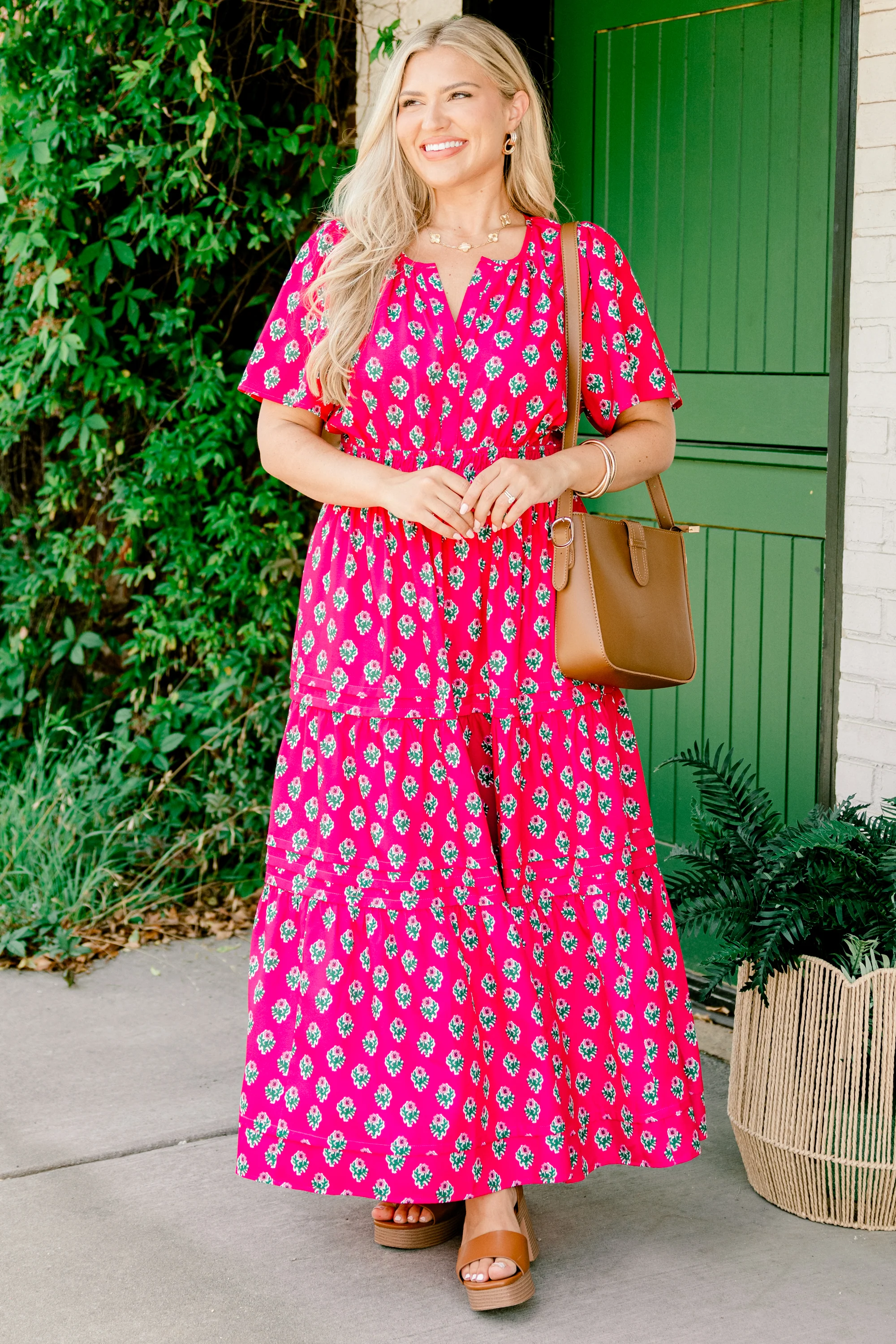 Wish Me Joy Dress, Fuchsia Mix - Giverhouse