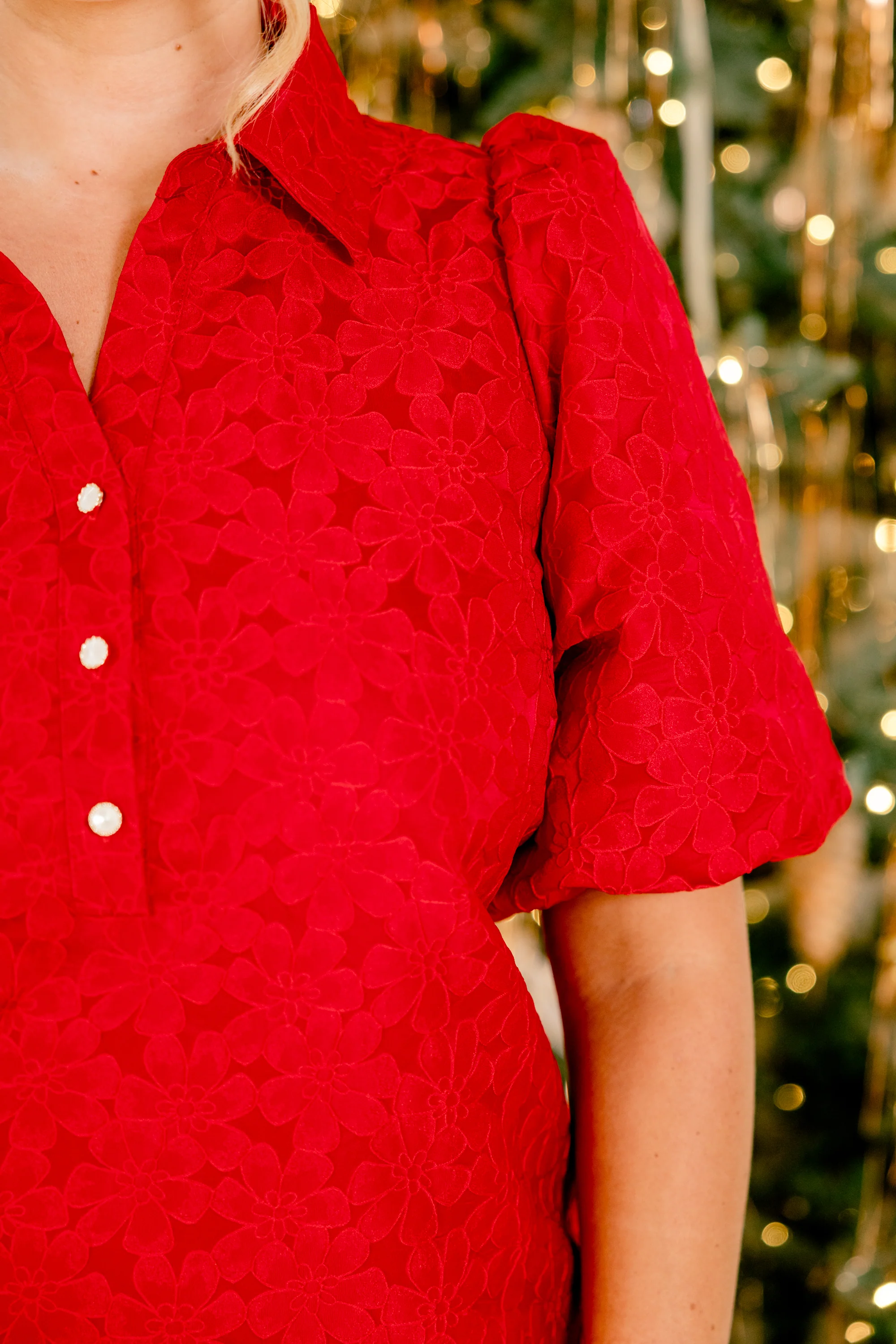 Elegant Evening Dress, Red - Giverhouse