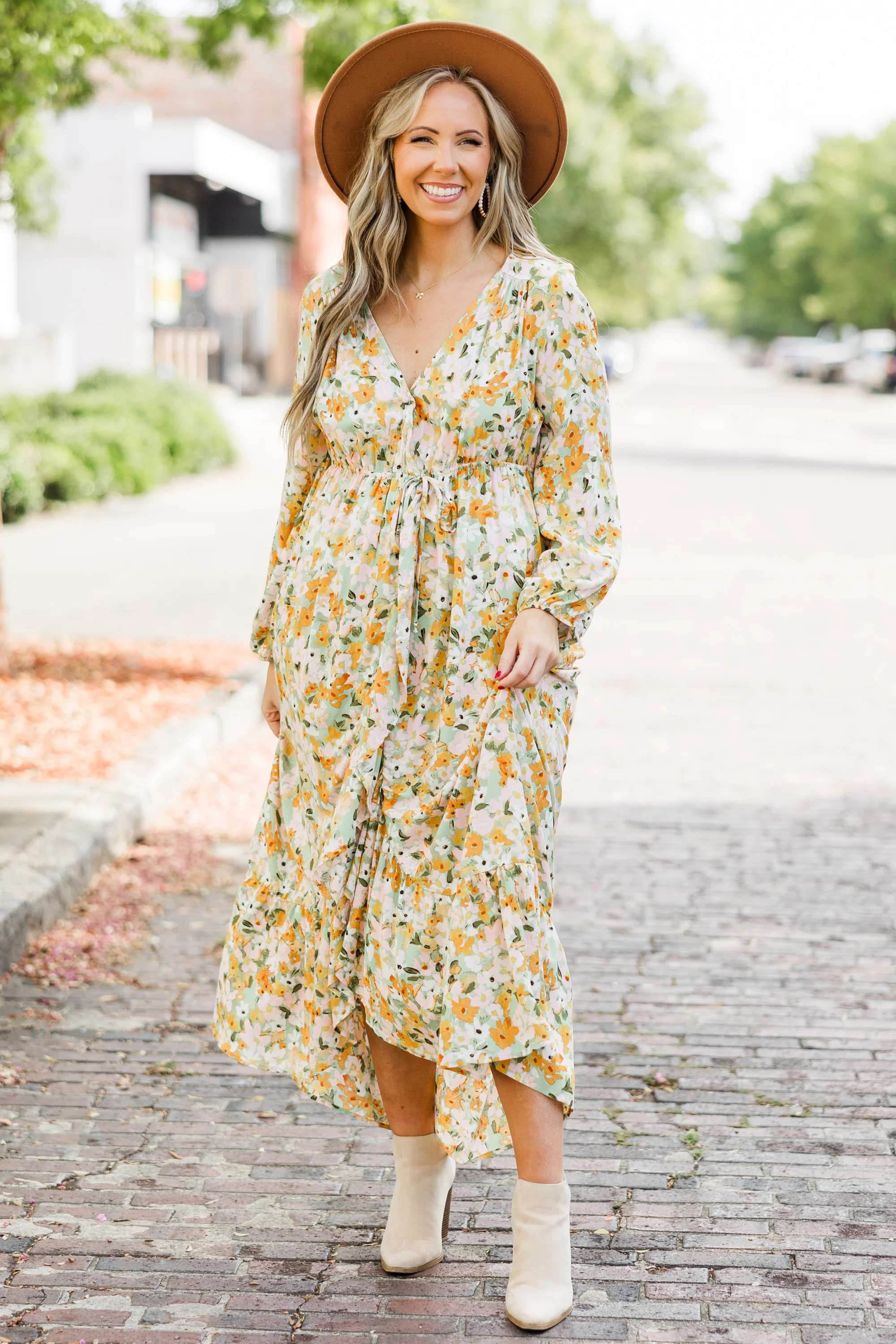 Talking Bout' My Girl Dress, Yellow - Giverhouse