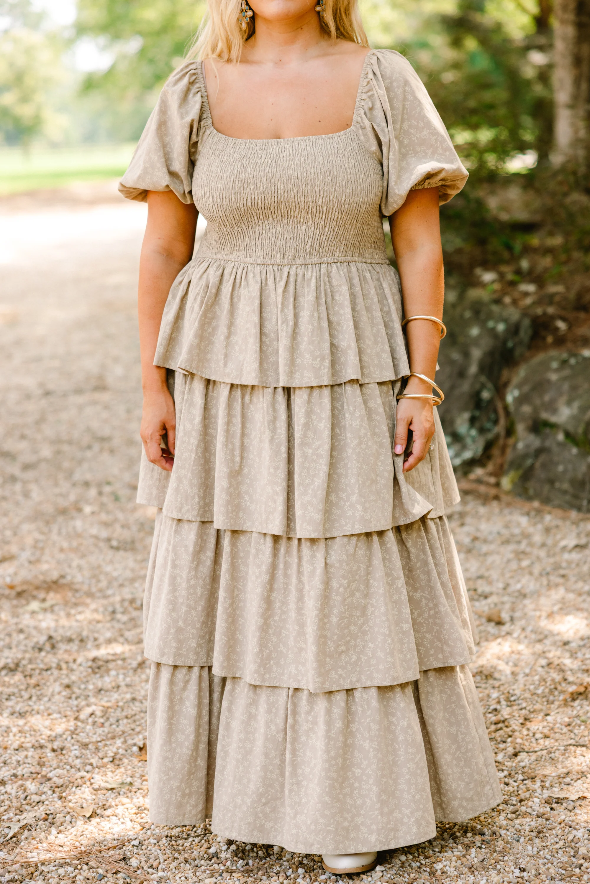 What A Coincidence Dress, Tan - Giverhouse