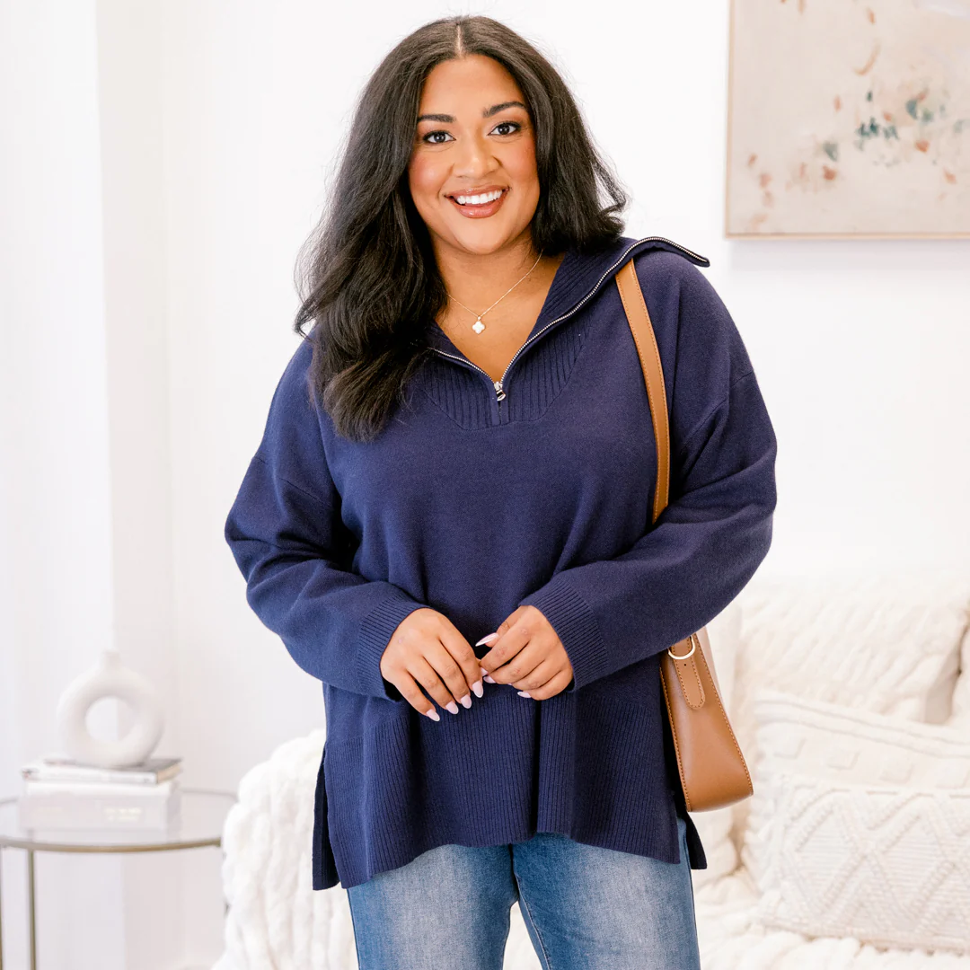 Just A Feeling Sweater, Midnight Blue - Giverhouse