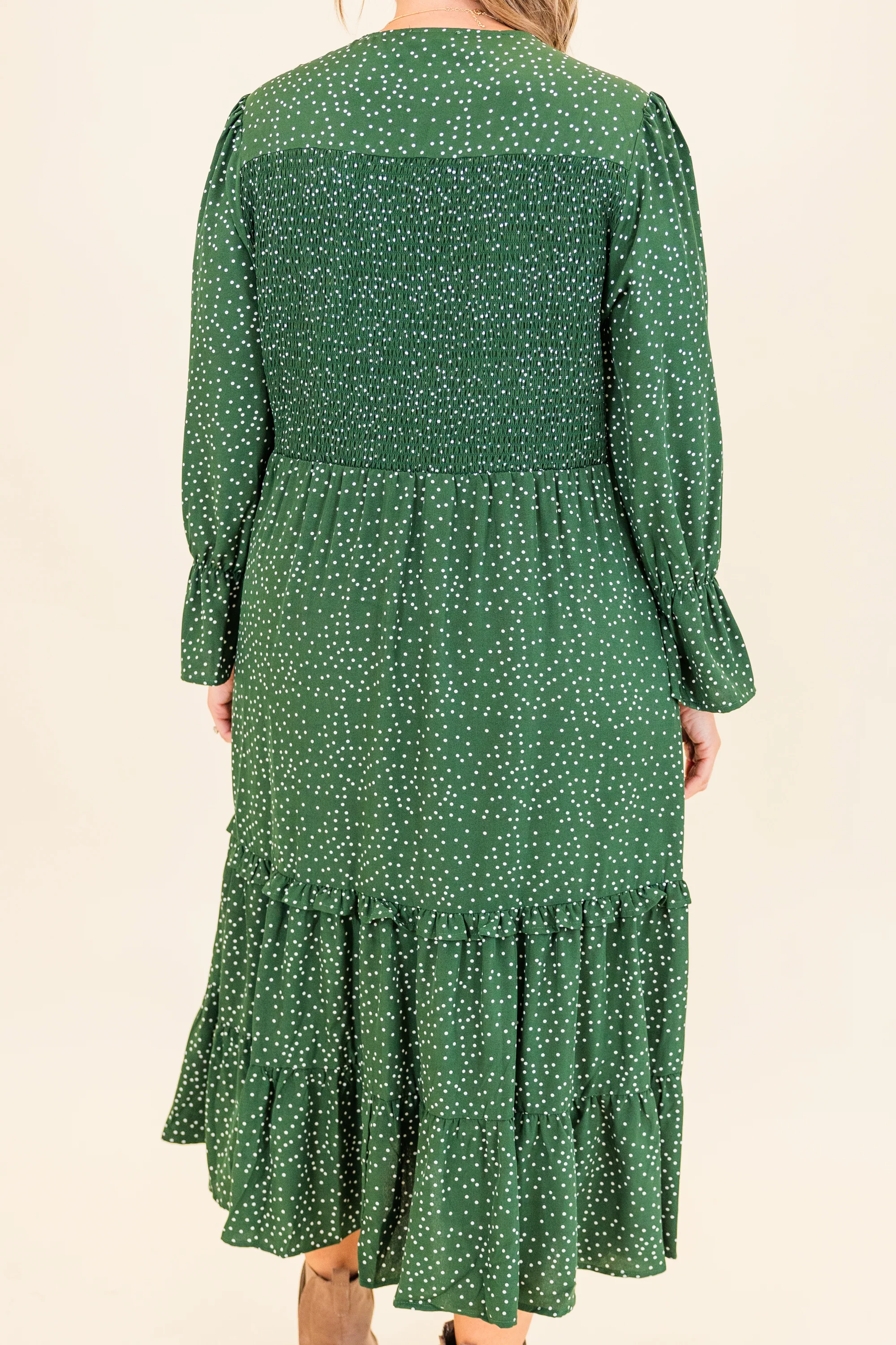 Montana Mornings Dress, Hunter Green - Giverhouse