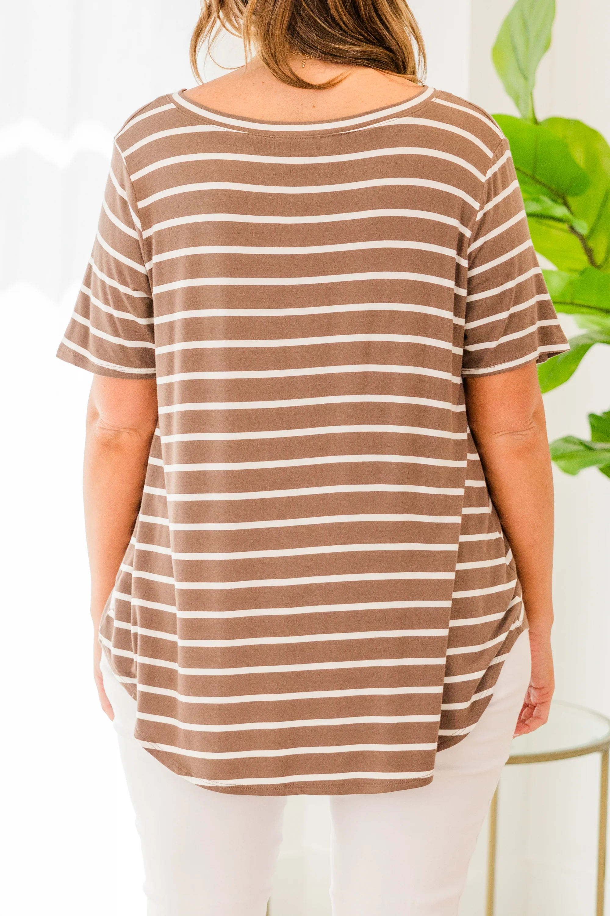 All About Good Times Top, Mocha-Ivory - Giverhouse