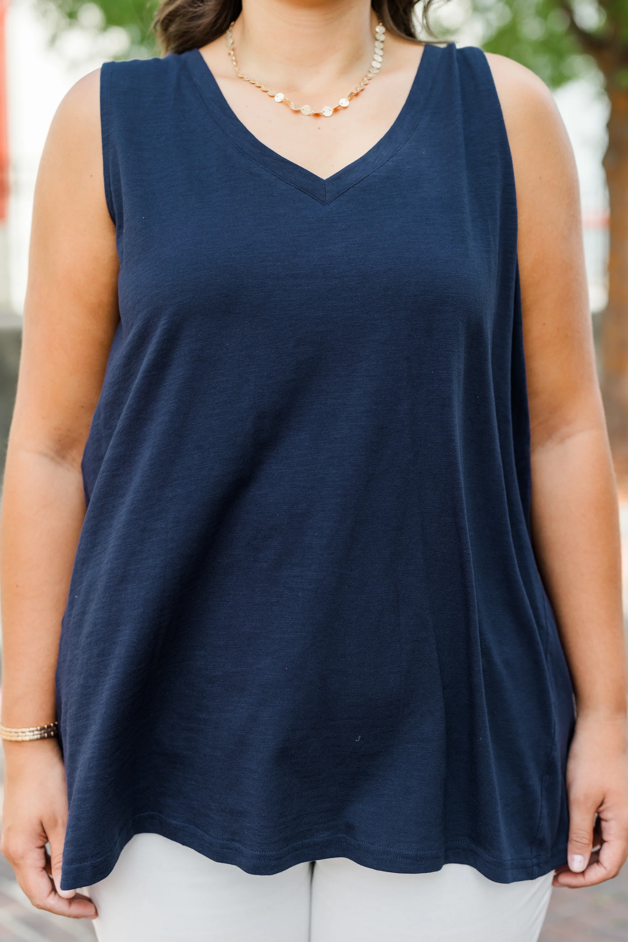 Time To Leave Top, Navy - Giverhouse