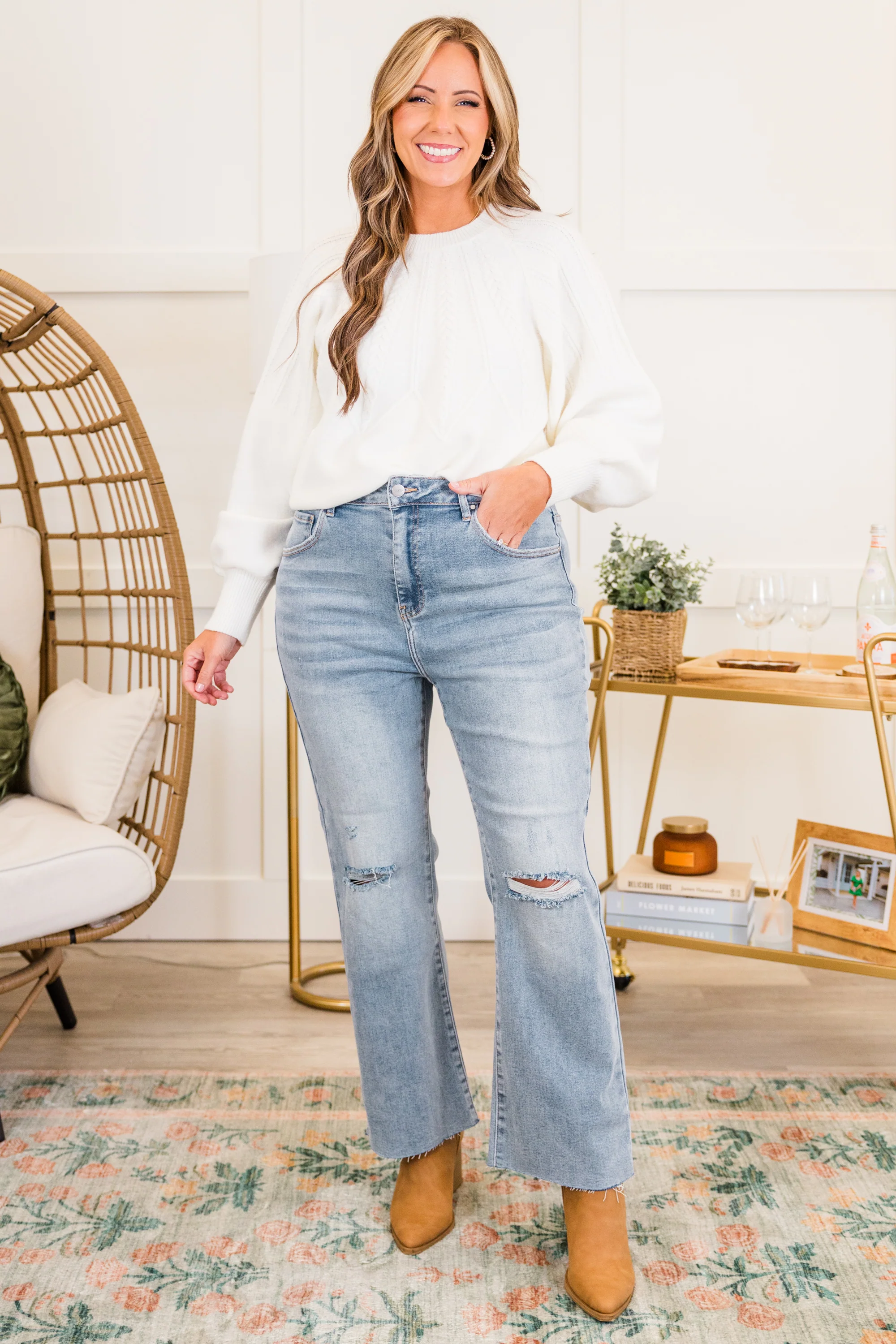 Angel Energy Jeans, Light Wash - Giverhouse