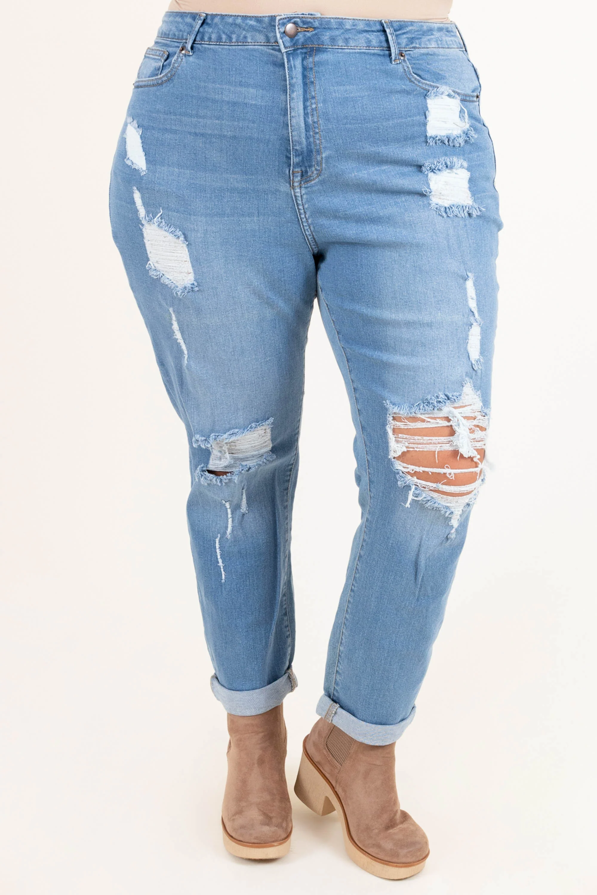 No More Stress Jeans, Light Blue - Giverhouse