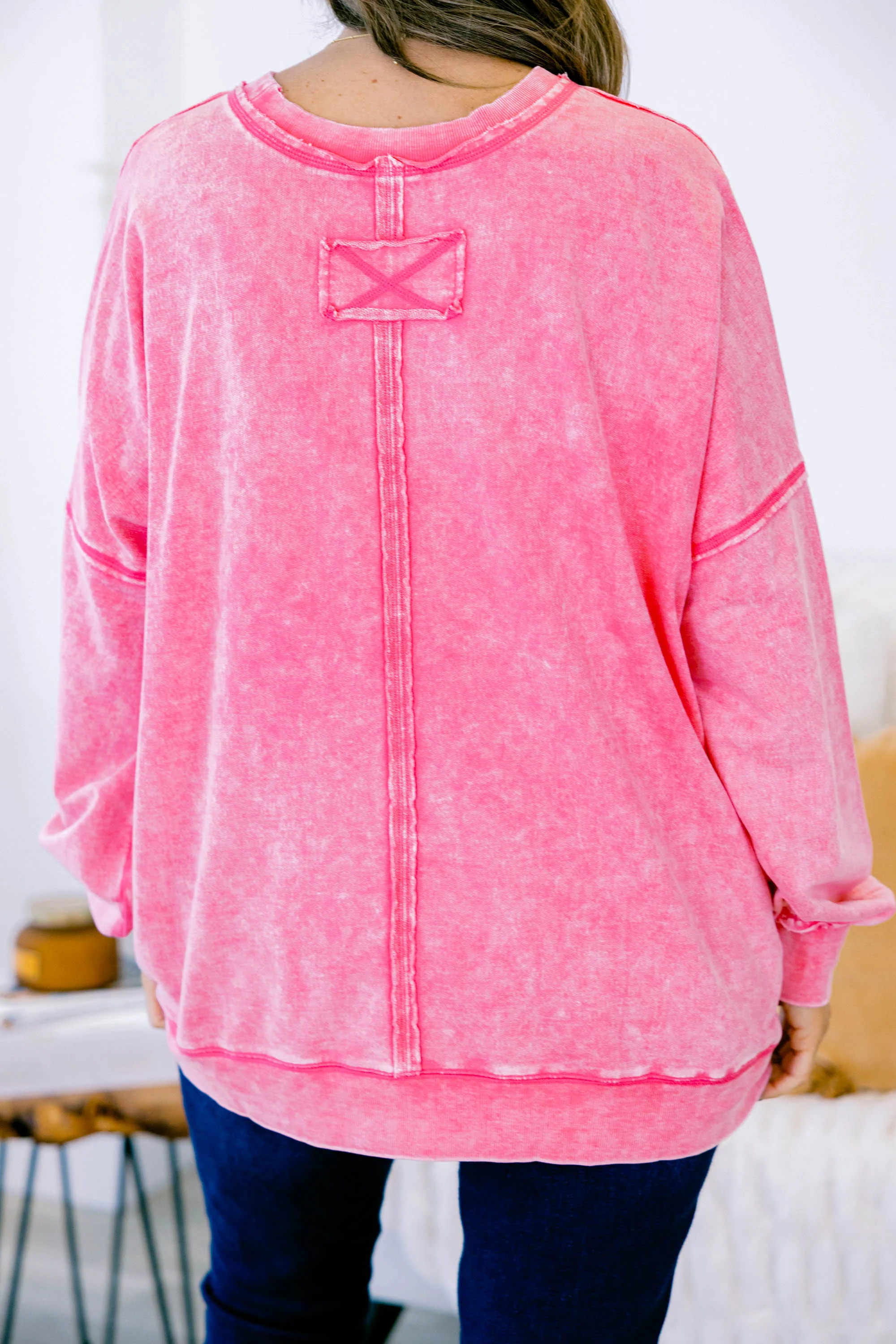 Staying Positive Top, Fuchsia - Giverhouse