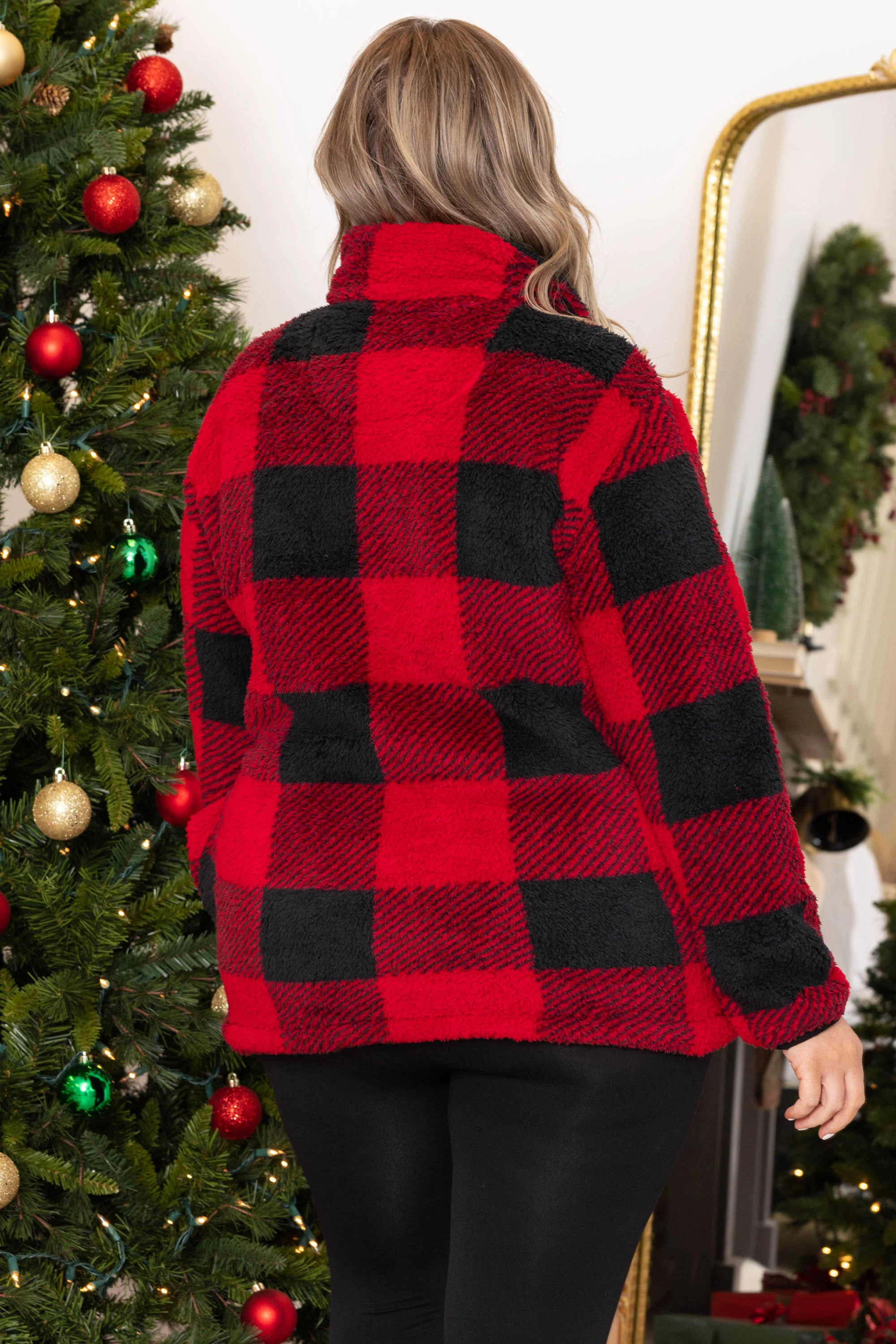 Snuggled Close Pullover, Buffalo Plaid - Giverhouse