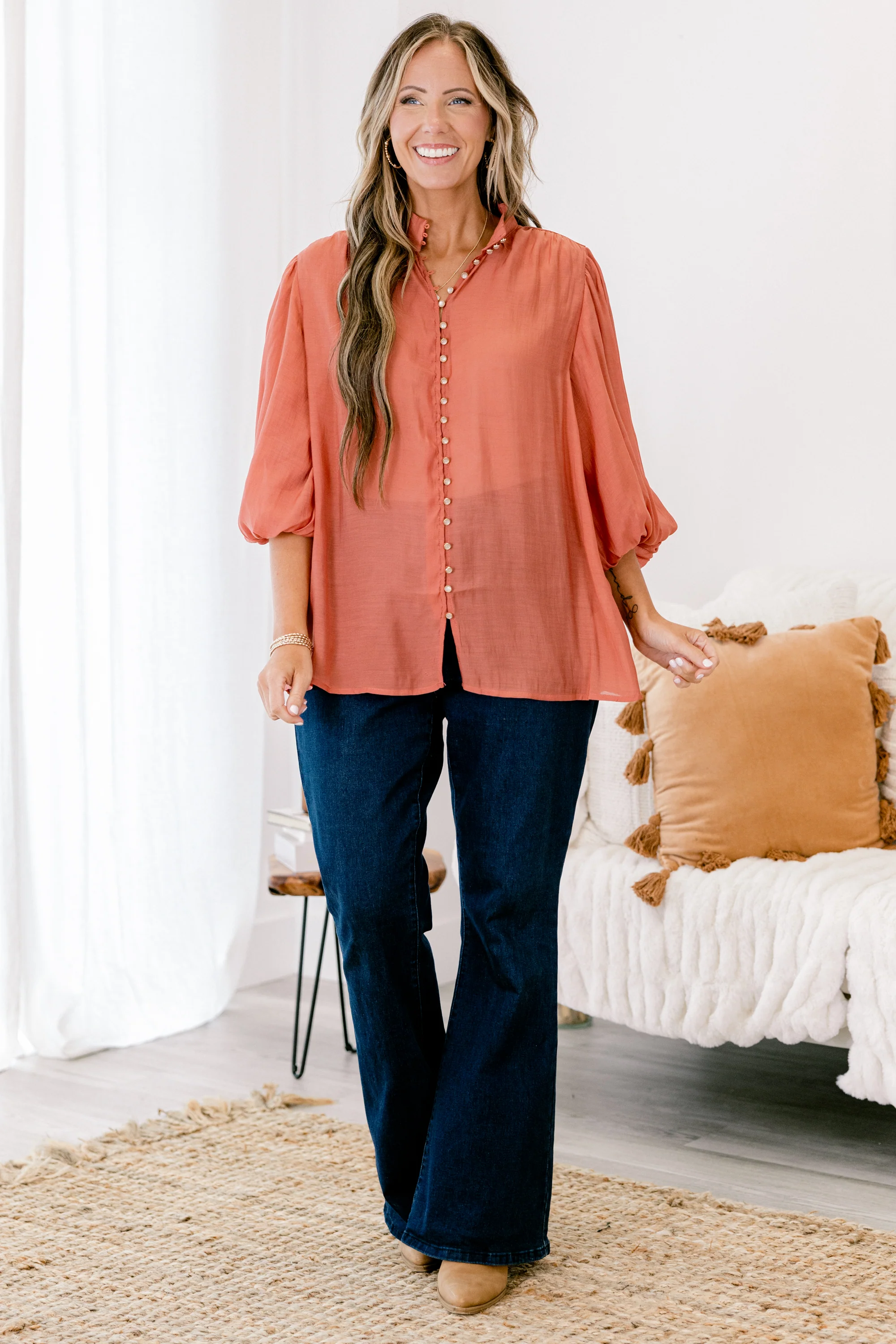 Cowgirl Dream Top, Rust - Giverhouse