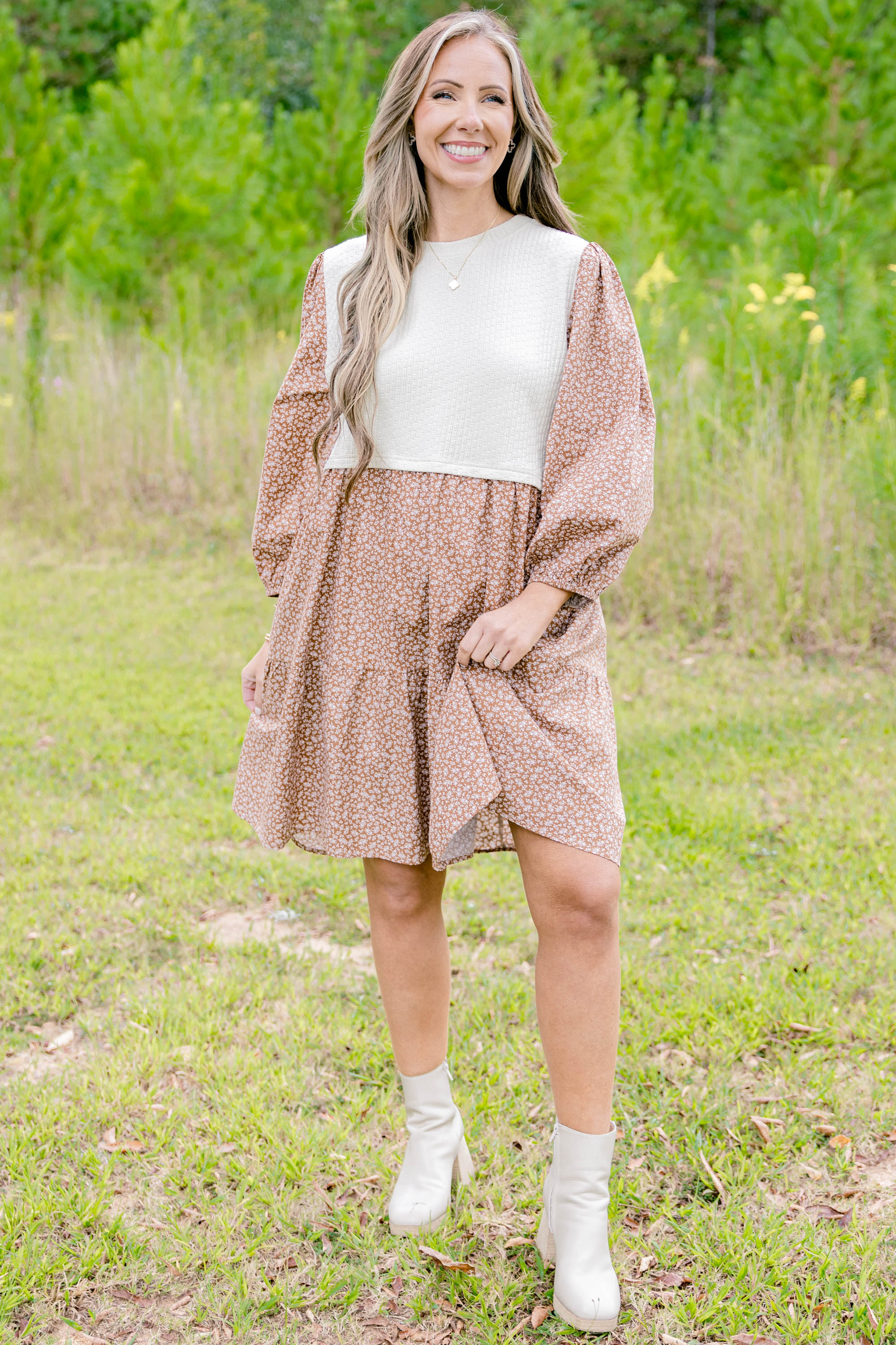 Find Love Again Dress, Brown - Giverhouse