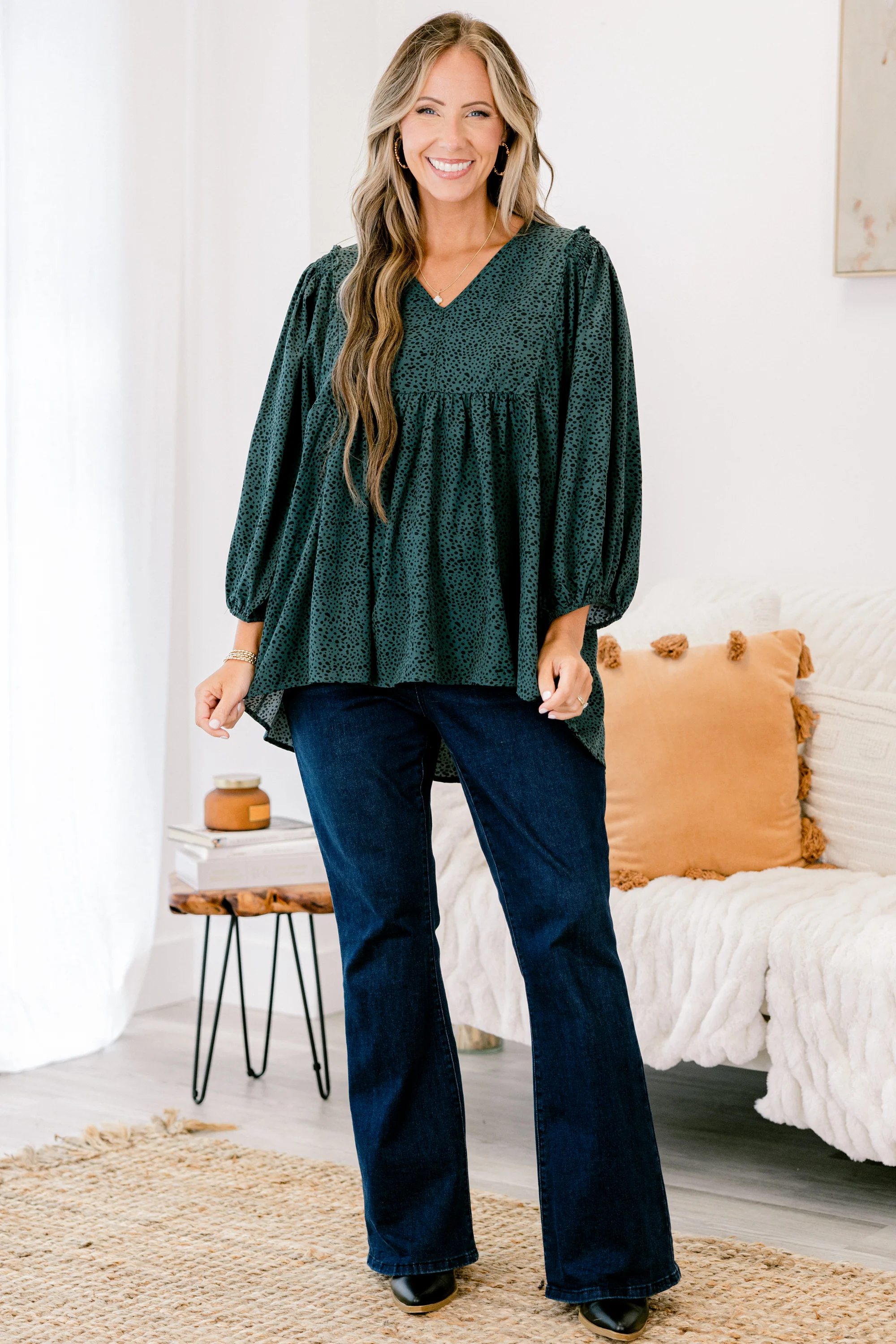 Looking For A Message Top, Green - Giverhouse