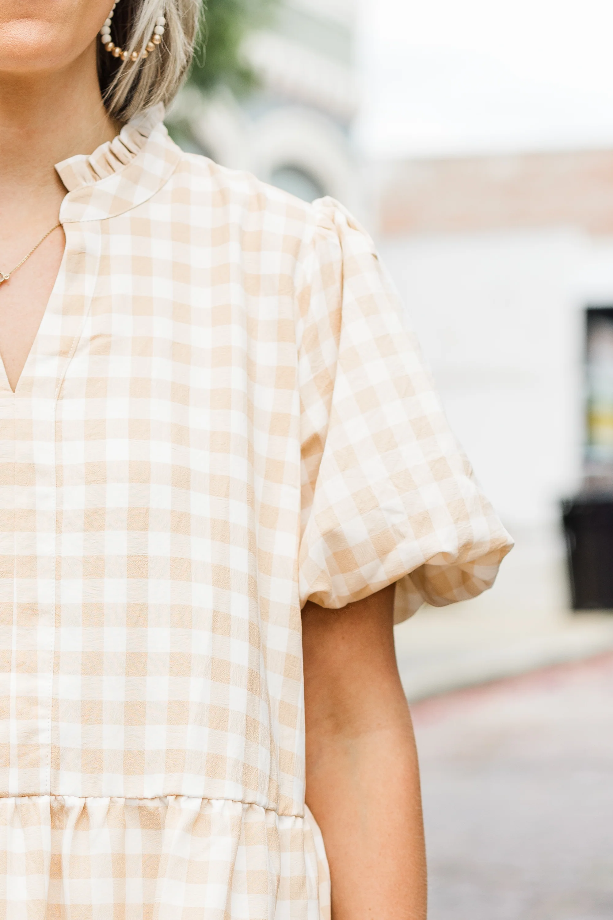 Swing Of Things Dress, Taupe - Giverhouse