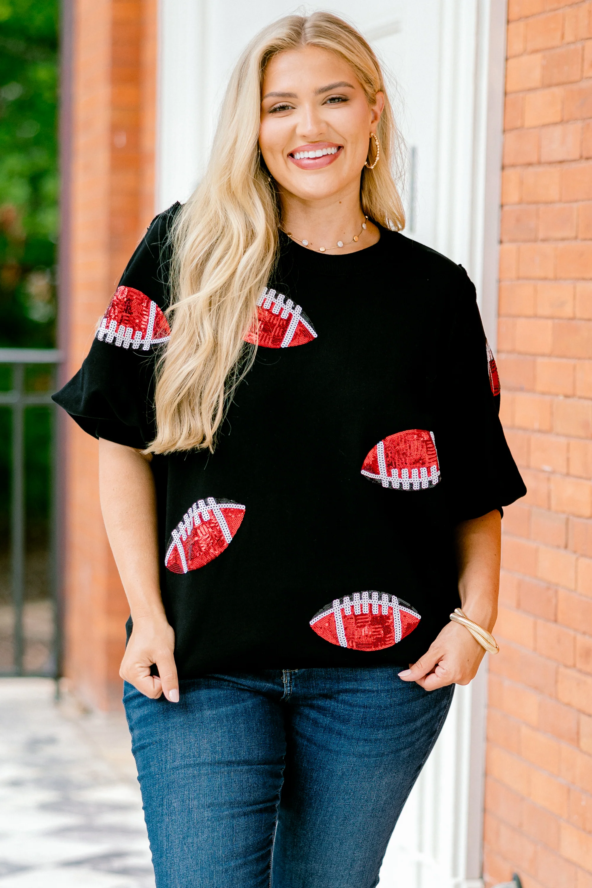 Touchdown Sparkle Top, Black - Giverhouse