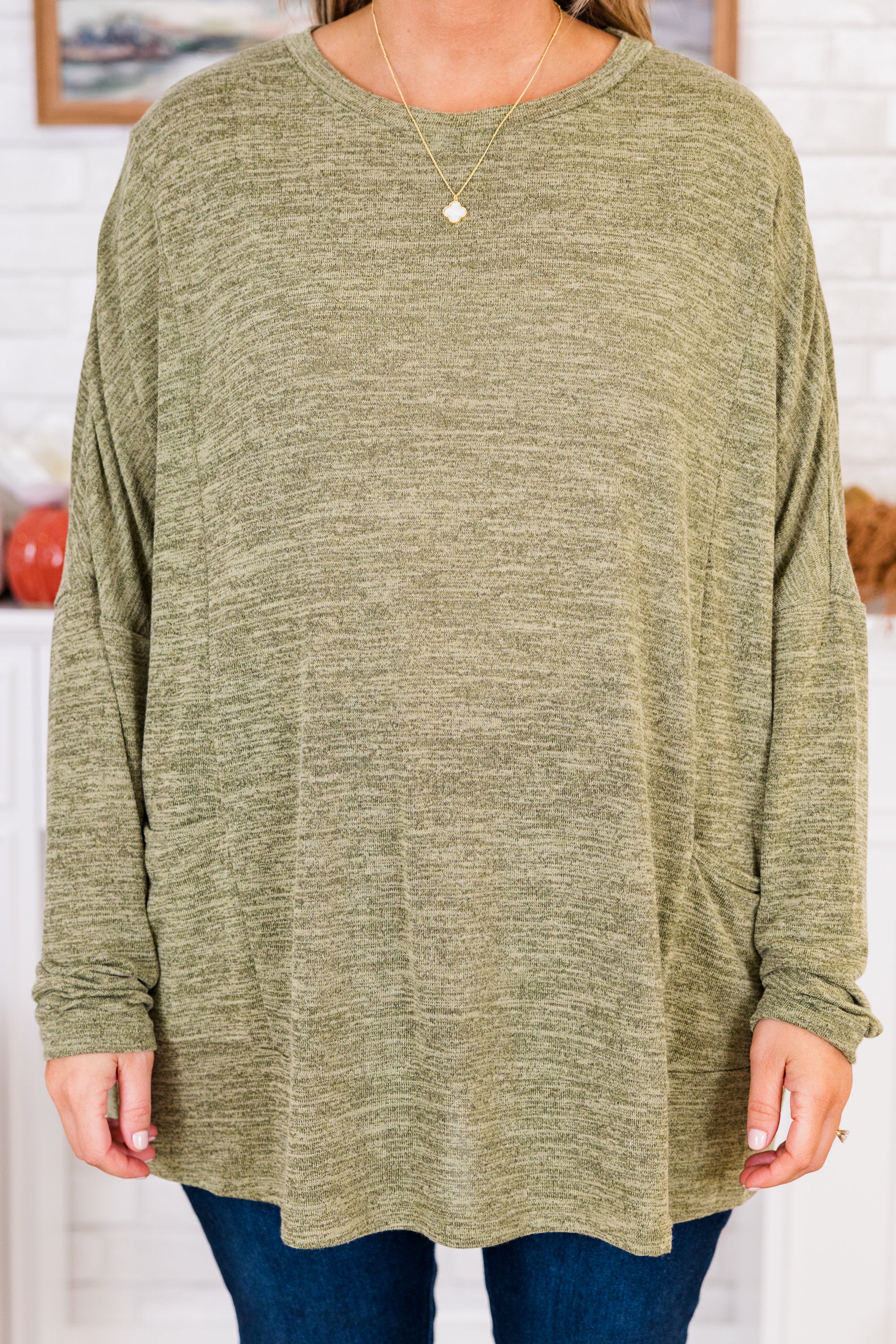 Crisp Autumn Air Tunic, Olive - Giverhouse