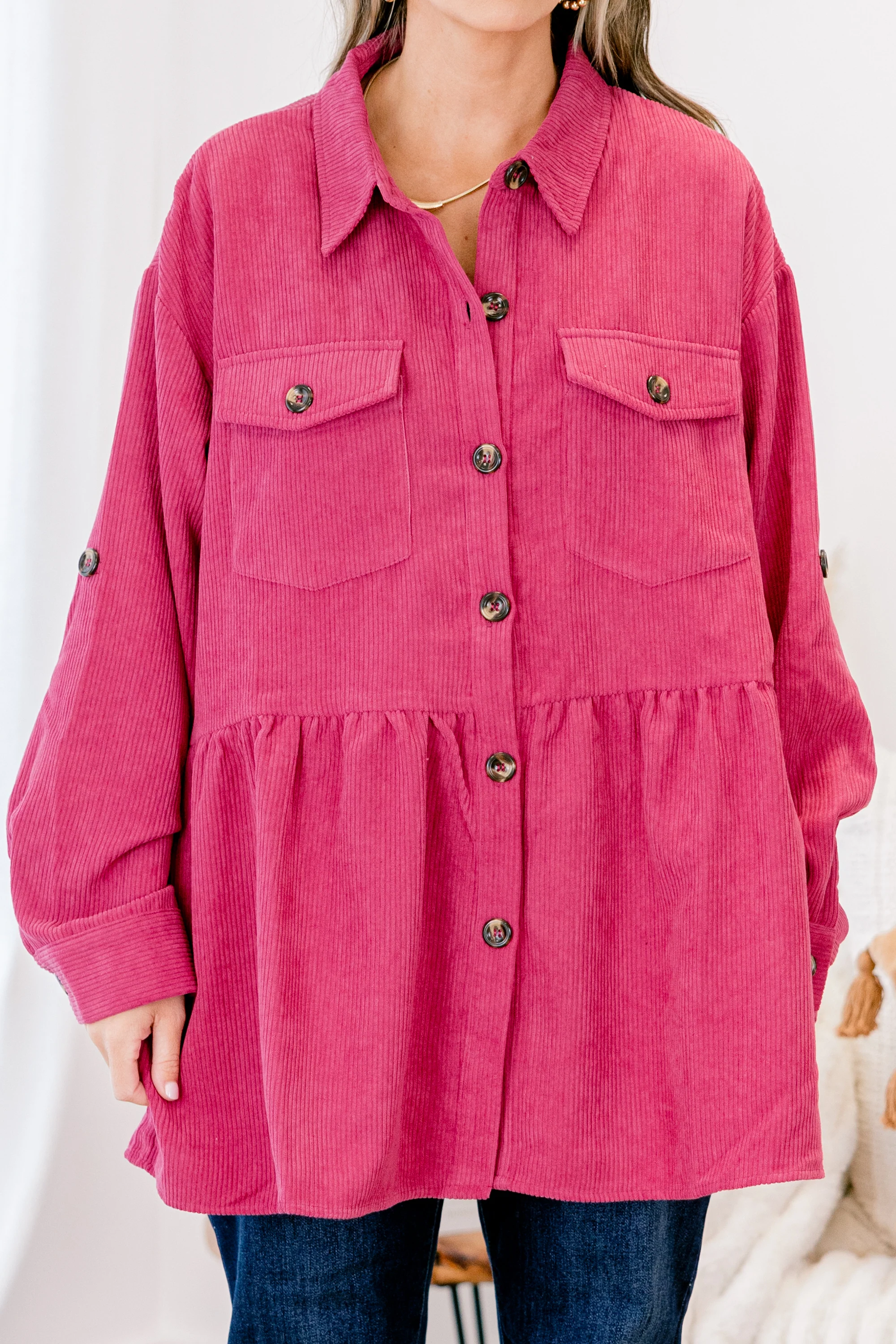 Love Without Limits Shacket, Magenta - Giverhouse