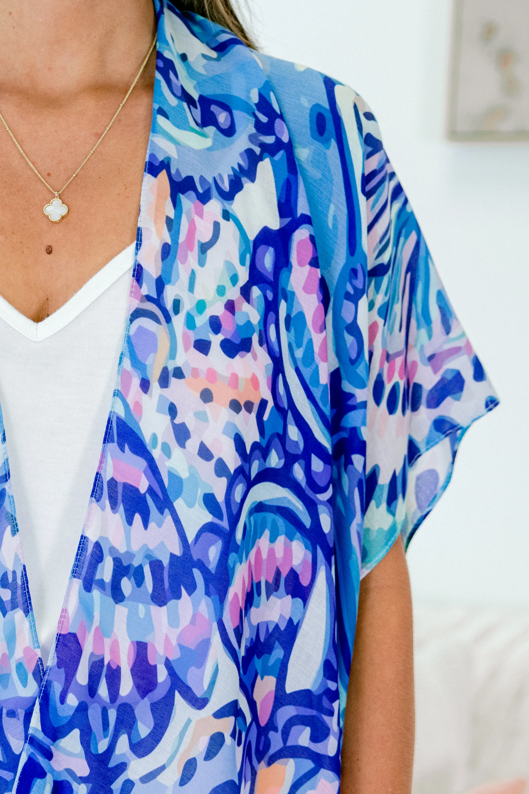 Give Me Faith Kimono, Blue - Giverhouse