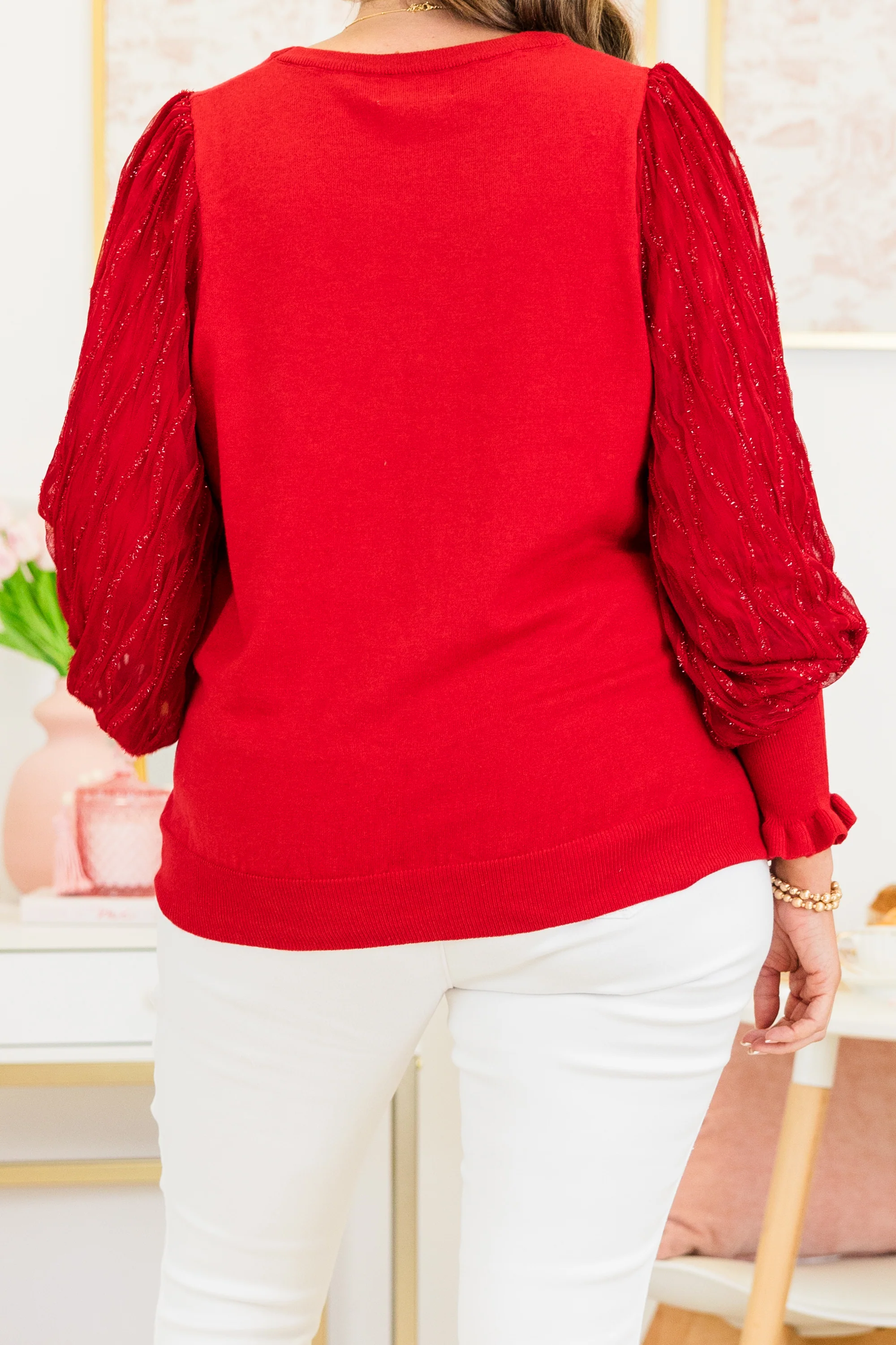 Give Me Beautiful Flowers Top, Red - Giverhouse