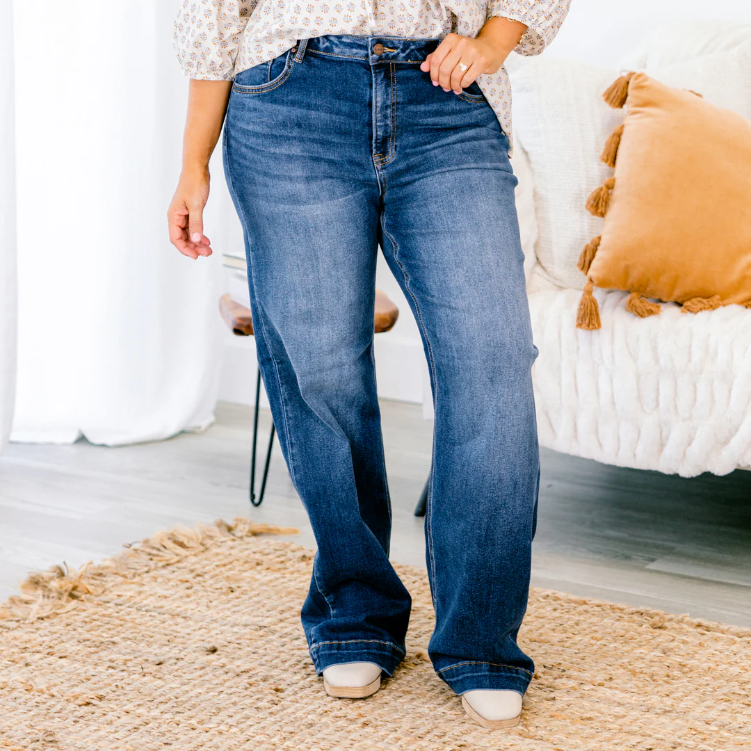 Music To My Heart Jeans, Dark Wash - Giverhouse