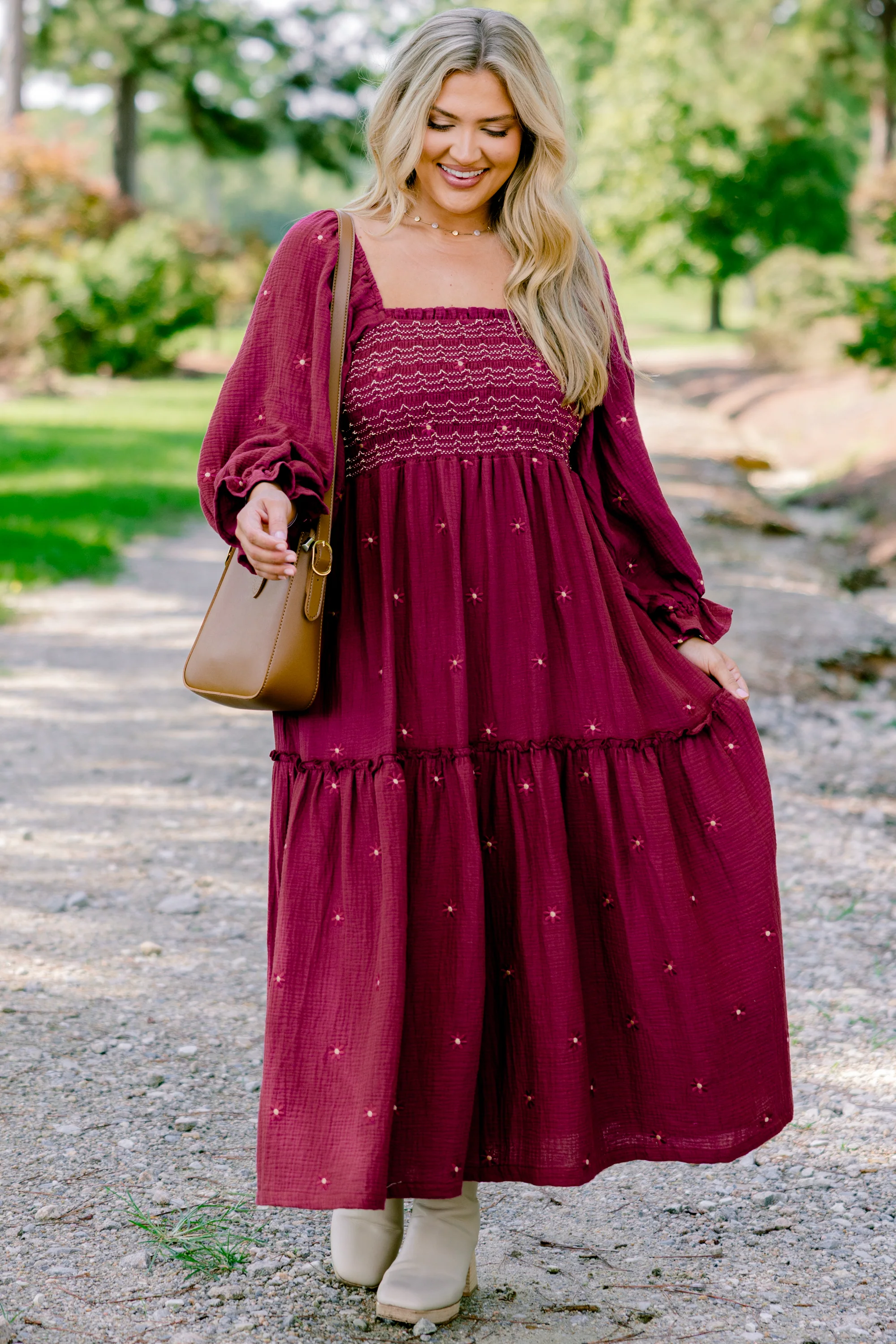 Wildflower Wonder Dress, Burgundy - Giverhouse