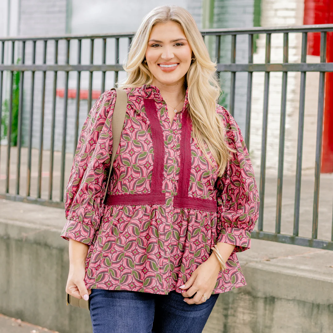 Letters To Home Top, Pink Abstract - Giverhouse