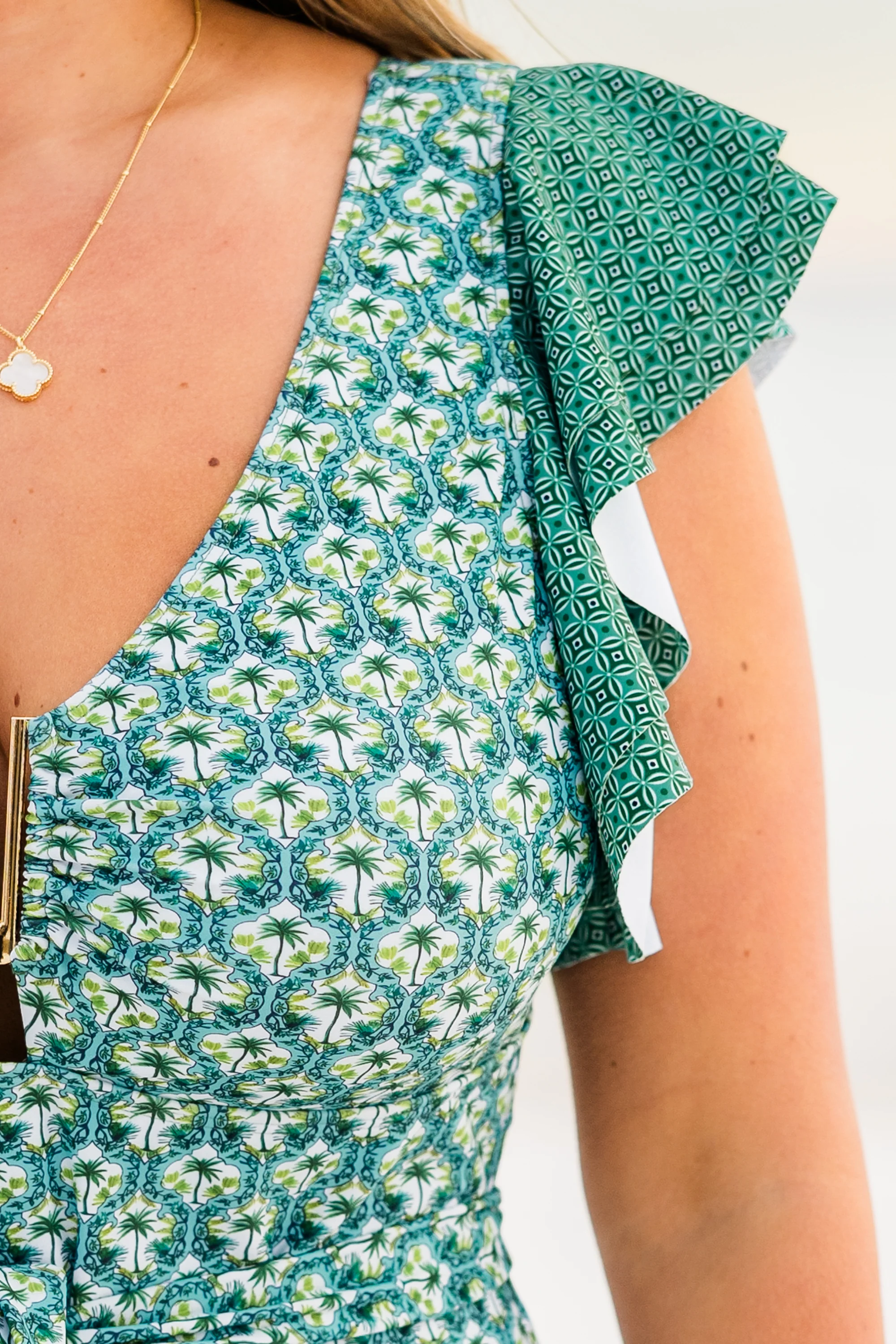 Beach Beauty Swimsuit, Palm Leaf - Giverhouse