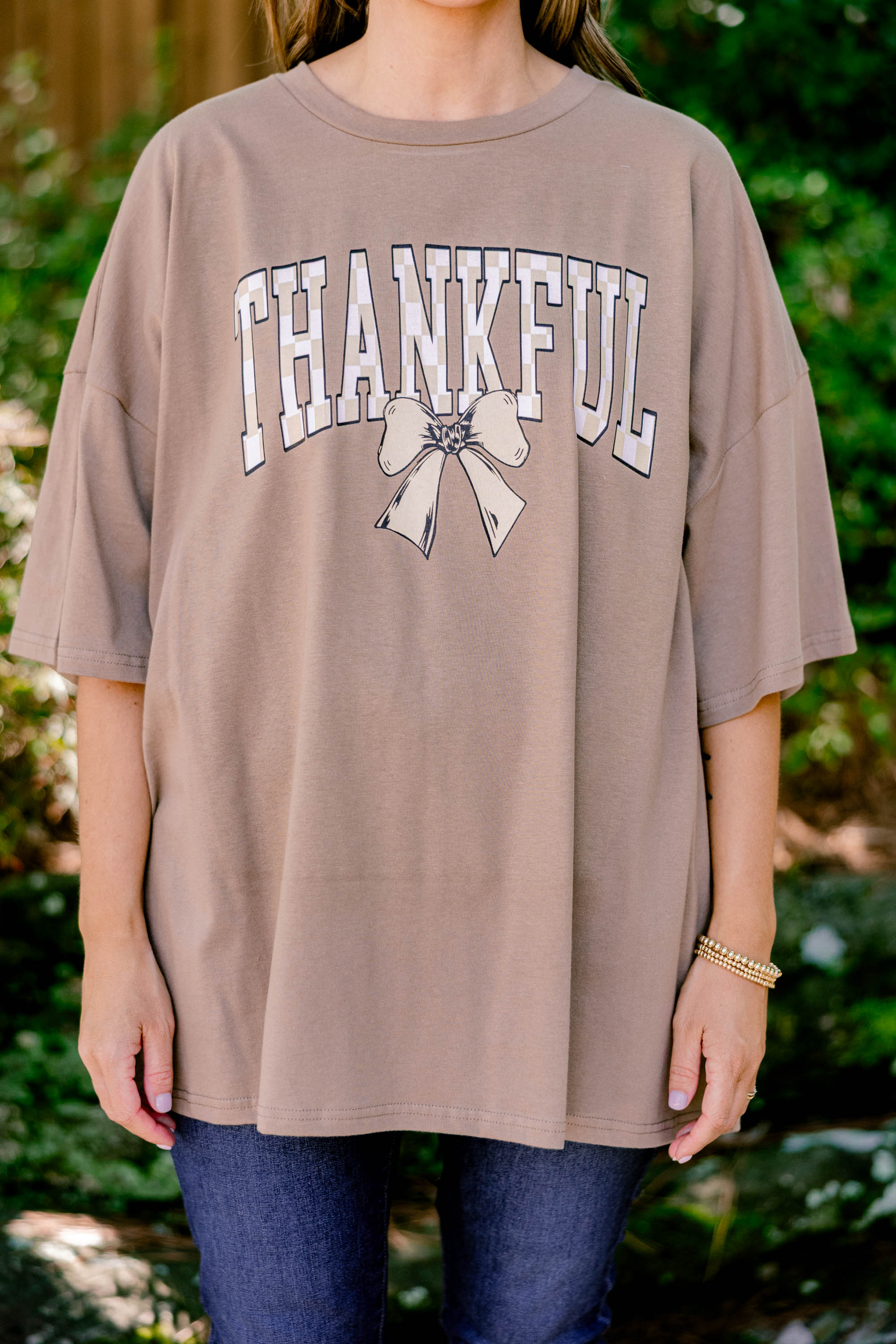 Thankful Time of Year Boyfriend Tee, Espresso - Giverhouse